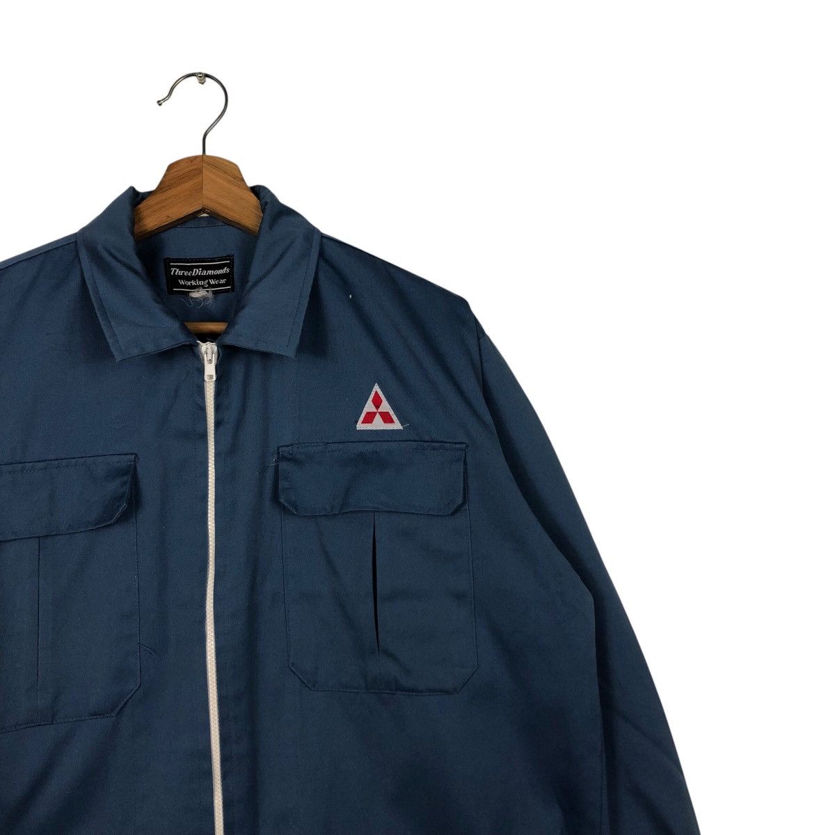 Japanese Brand × Vintage 📌Vintage Chore Worker Racing Jacket Mitsubishi Jdm Big Logo Size US M / EU 48-50 / 2 - 7 Thumbnail