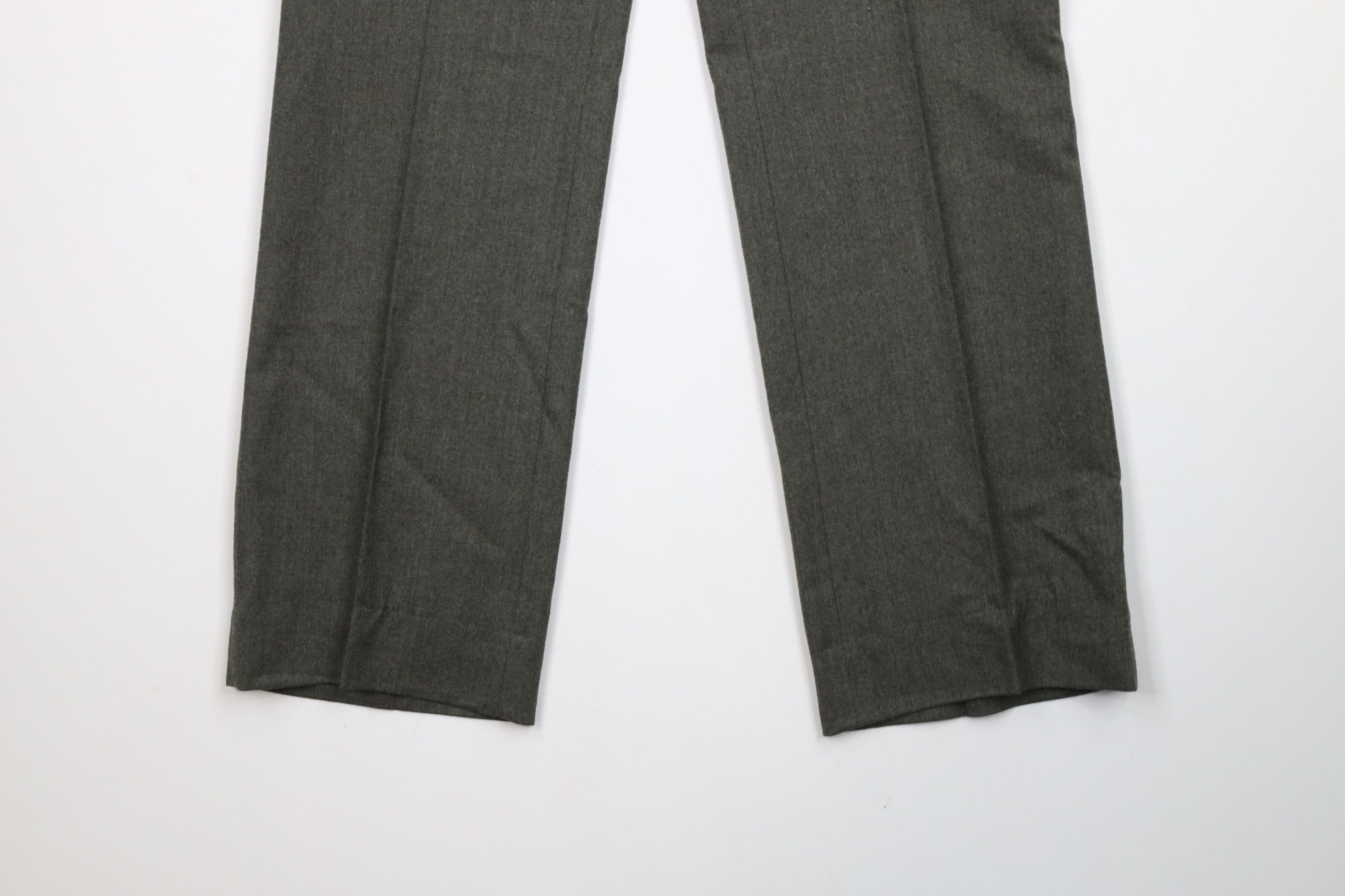 Vintage Vintage 60s Streetwear Wool Wide Leg Chino Pants Green USA Size US 30 / EU 46 - 4 Thumbnail