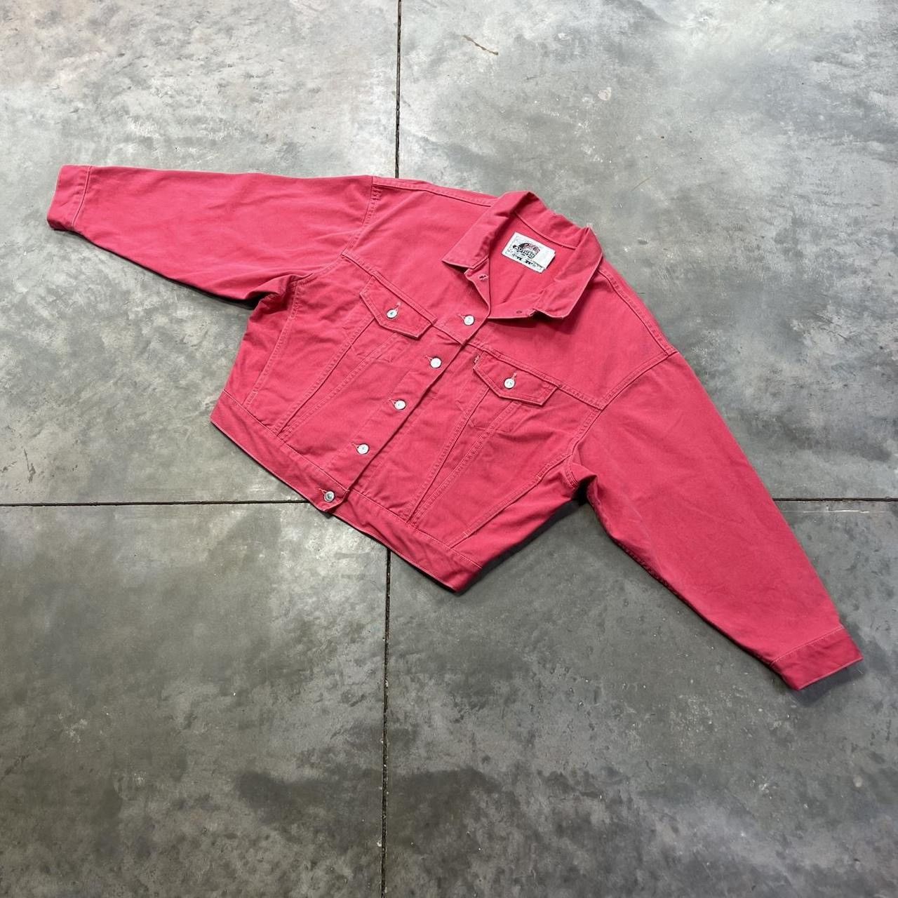 Levi's Vintage Levi’s Red Denim Trucker Jacket 90s Red Size US L / EU 52-54 / 3 - 2 Thumbnail