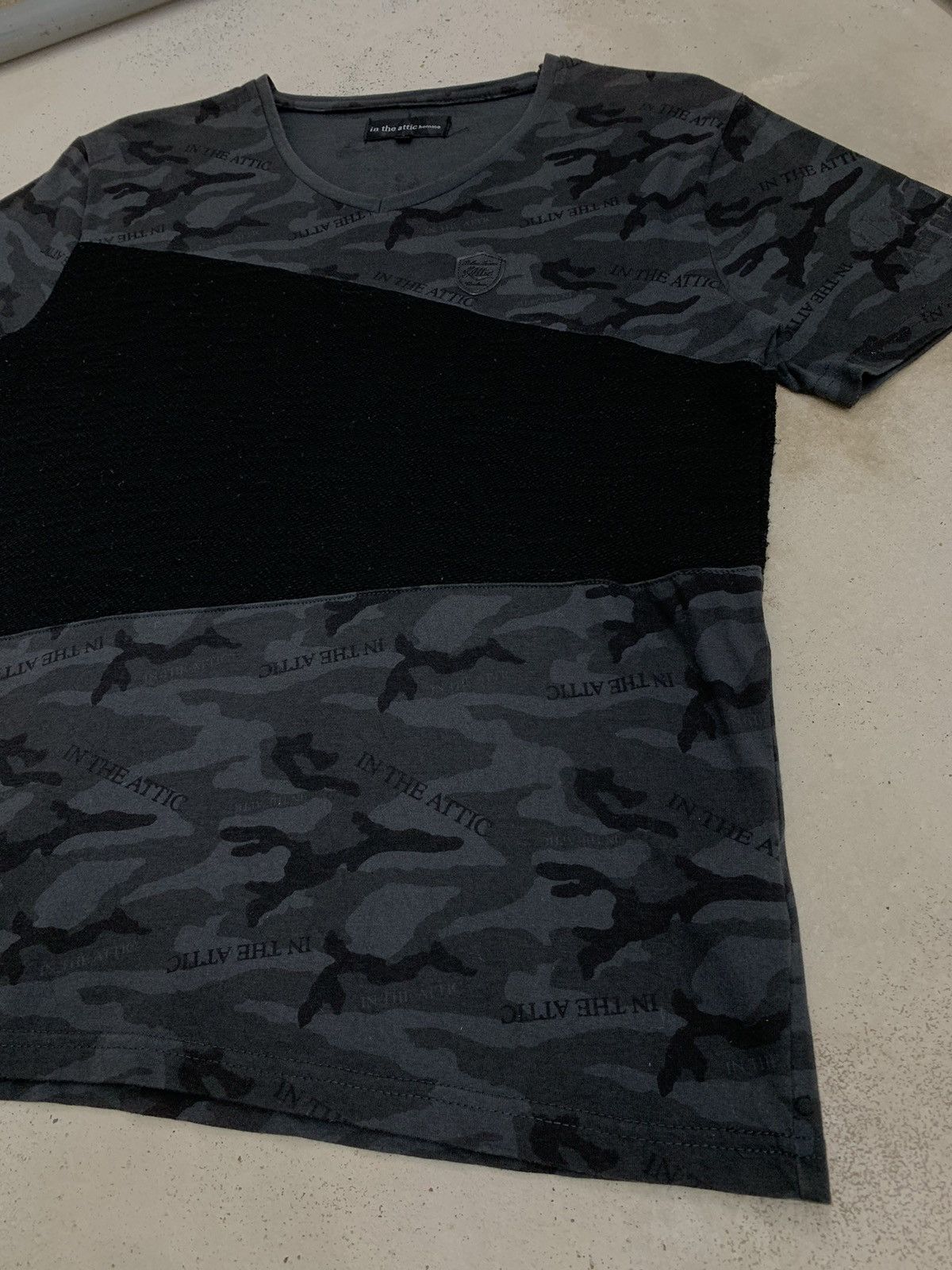 In The Attic × Japanese Brand In The Attic Homme V Neck Spellout Fullprint Hybrid Tee Size US L / EU 52-54 / 3 - 6 Thumbnail