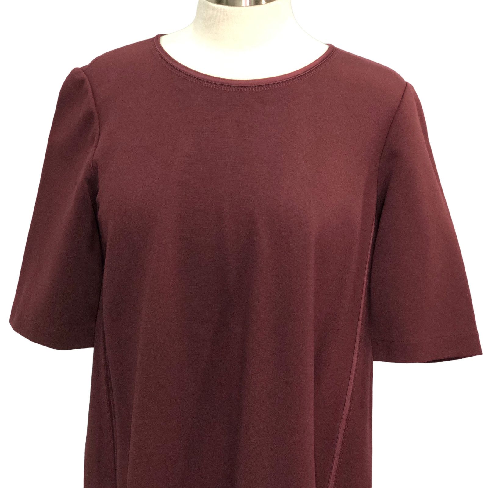 Lafayette 148 Lafayette 148 Size M Dress Shift Burgundy Back Zip Ponte Size M / US 6-8 / IT 42-44 - 16 Thumbnail