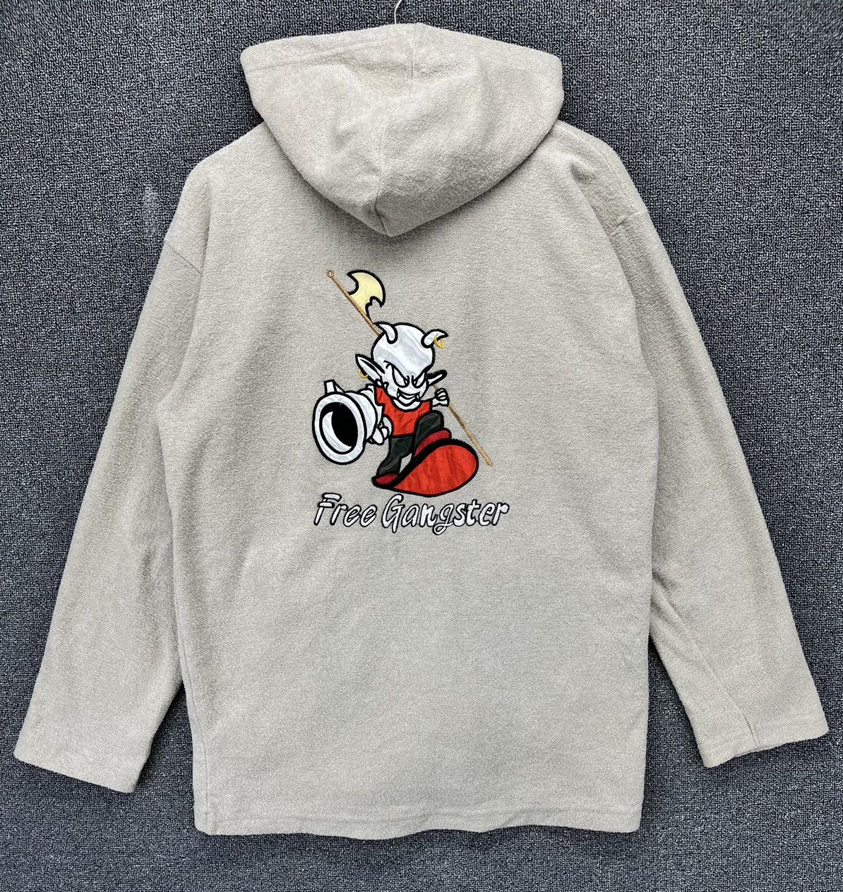 Japanese Brand Vintage Great Free Gangster Fleece Hoodie Sweatshirt Size US M / EU 48-50 / 2 - 2 Thumbnail