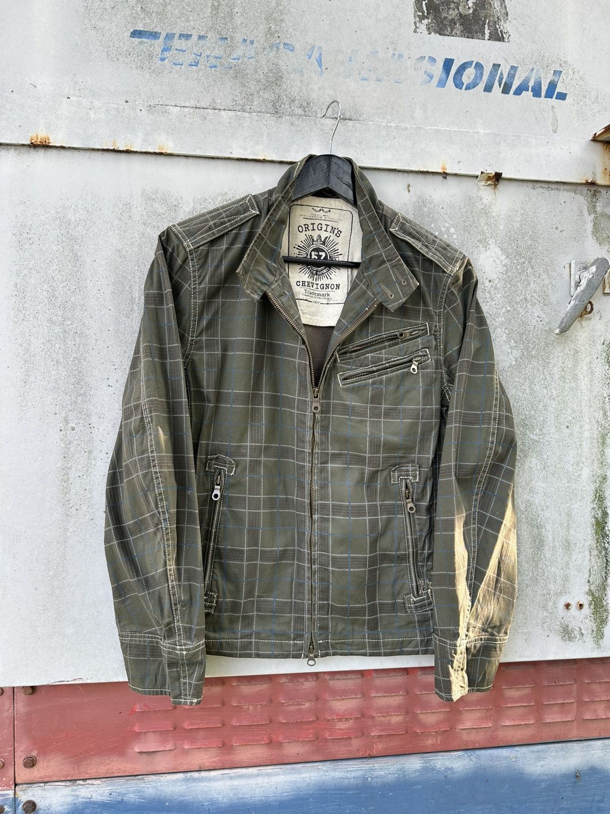 Japanese Brand 👹Chevignon Flanel Bomber Jacket Size US XS / EU 42 / 0 - 3 Thumbnail