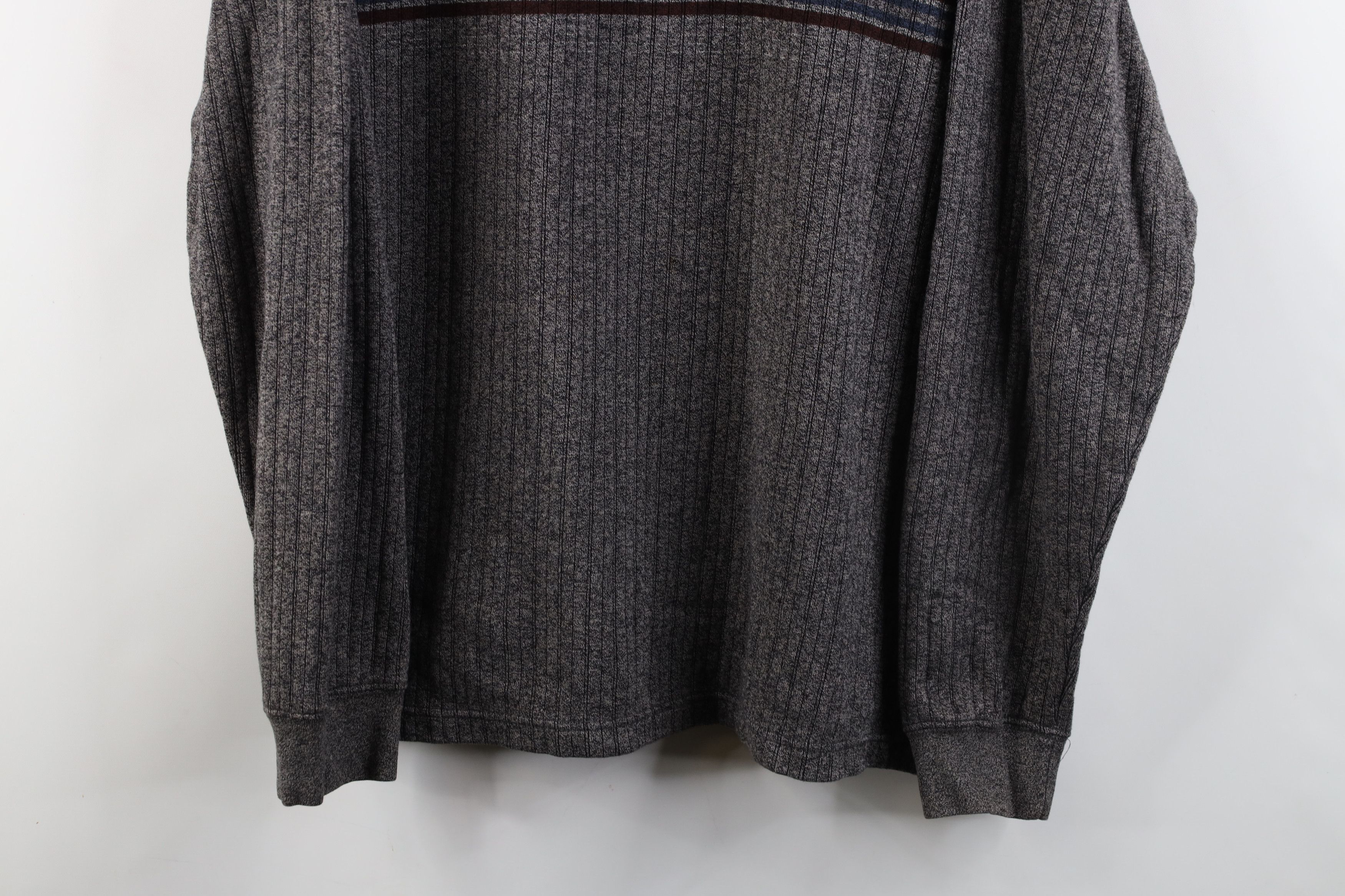 Vintage Vintage 90s Streetwear Ribbed Knit Long Sleeve Polo Shirt Size US XL / EU 56 / 4 - 3 Thumbnail