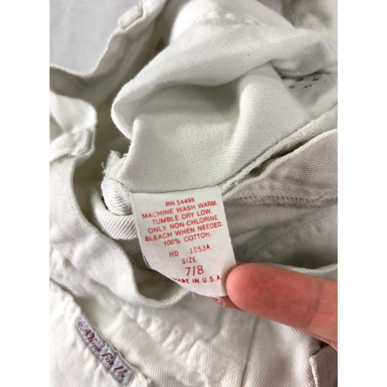 Vintage VINTAGE A Time For Us Jeans Womens 7 White Denim 24x26 Distressed 5-Pocket USA Cotton Regular High Rise Mens Womens Boys Girls Size 28" / US 6 / IT 42 - 7 Thumbnail