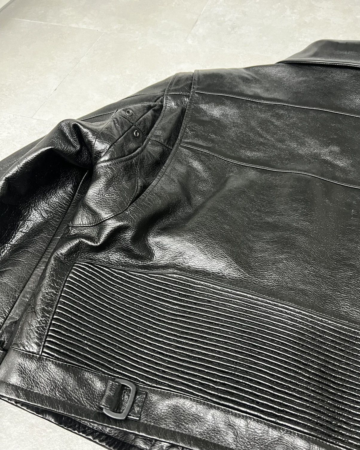 Balenciaga Balenciaga FW19 Grainy Buffalo Leather Biker Jacket Size US S / EU 44-46 / 1 - 8 Thumbnail