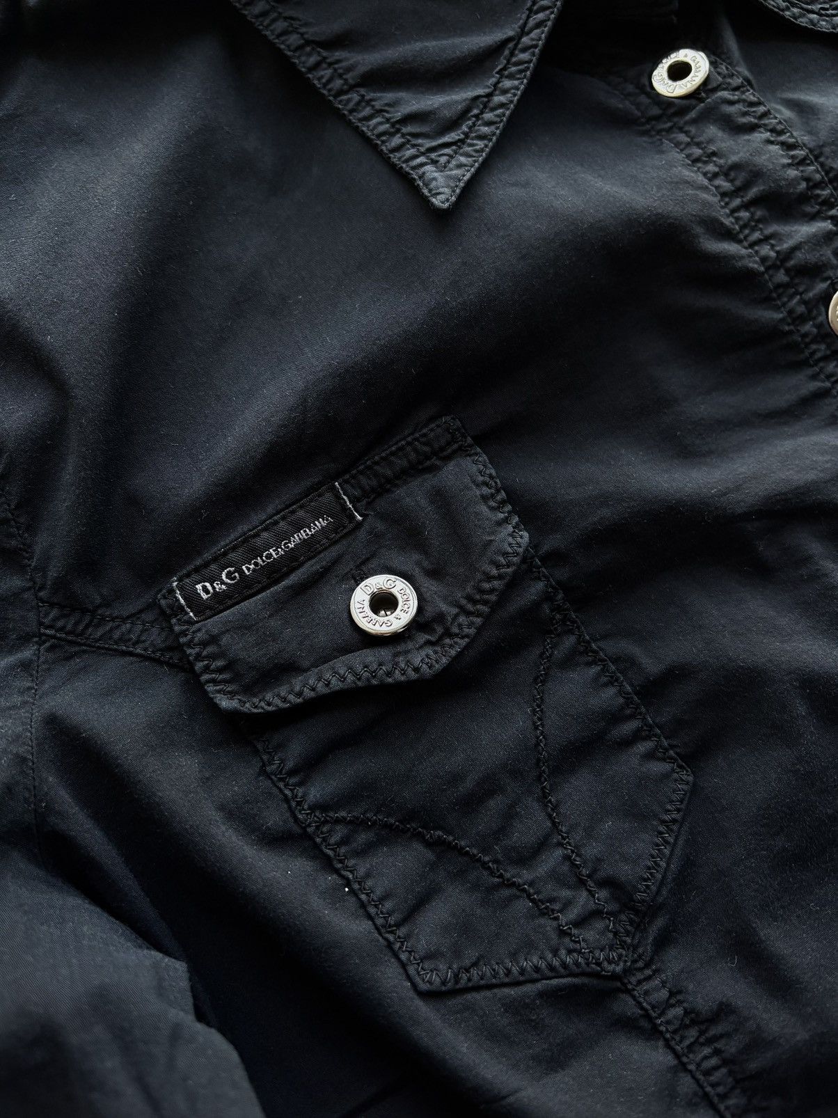 Dolce & Gabbana Archive Dolce & Gabbana Black Military Style Women Shirt L Size L / US 10 / IT 46 - 6 Thumbnail