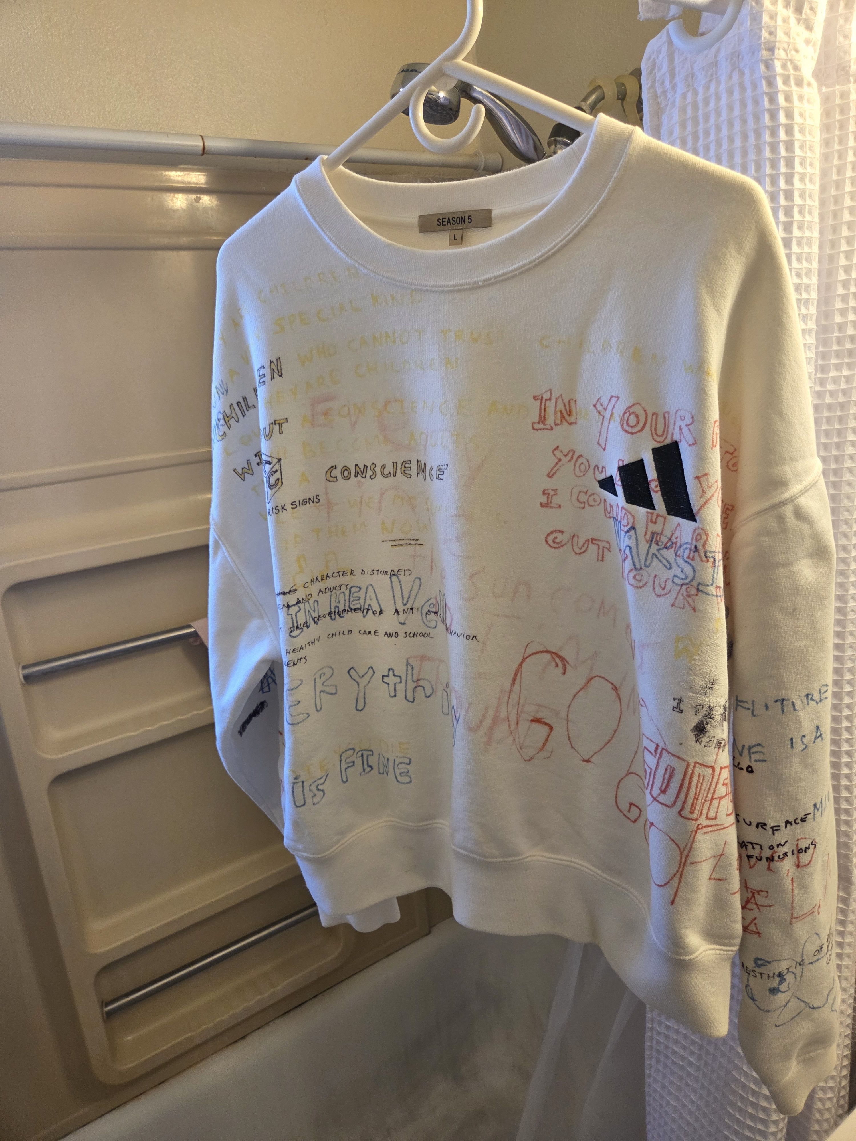 Yeezy Yeezy Season 5 Scribble Sweater Size US L / EU 52-54 / 3 - 5 Thumbnail