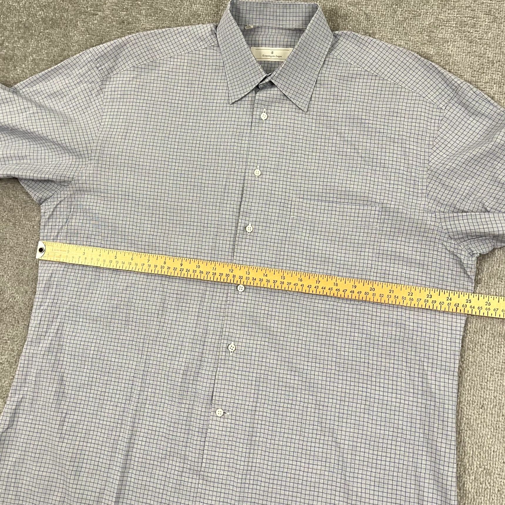 Ermenegildo Zegna Ermenegildo Zegna Shirt Mens Sz 42 - 16.5 Gray Blue Office Work Size 42R - 5 Thumbnail