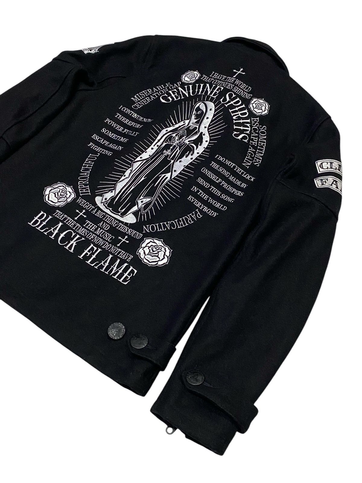 Japanese Brand Black Flame Wool Jacket Size US S / EU 44-46 / 1 - 24 Thumbnail
