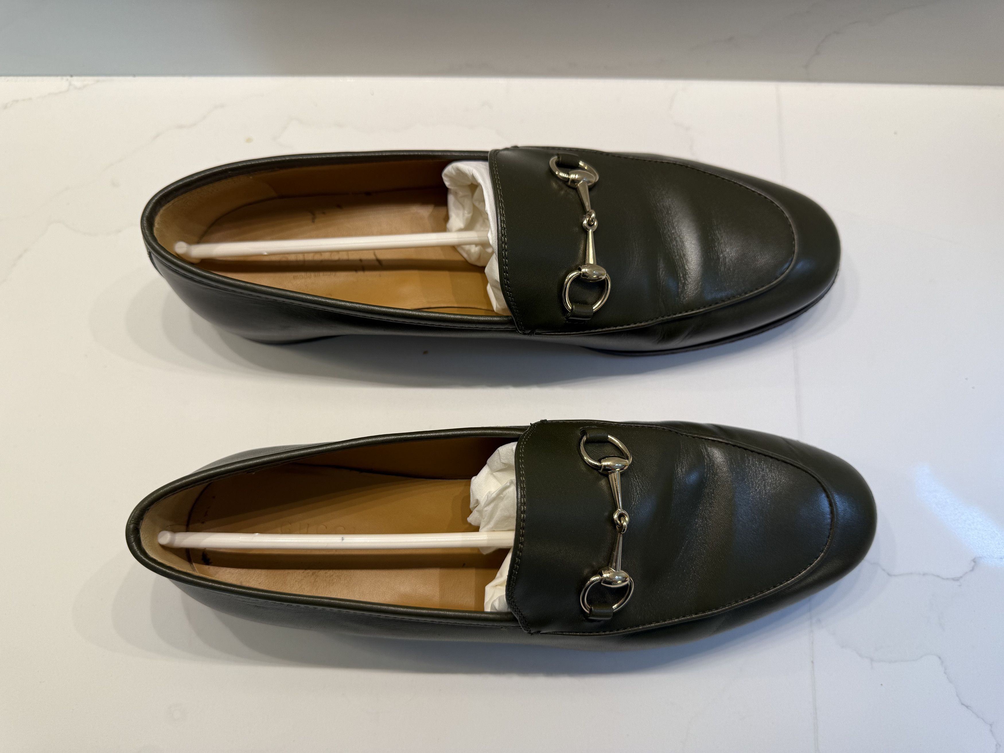 Gucci Gucci Luscious Green Jordaan Leather Loafers Size US 9.5 / IT 39.5 - 3 Thumbnail