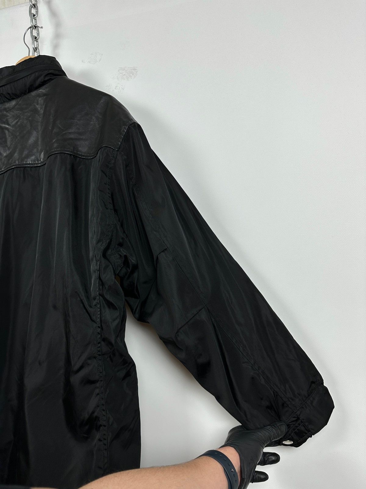 Prada Vintage Prada Nylon / Leather Jacket Coat + Lining Size US XL / EU 56 / 4 - 17 Thumbnail