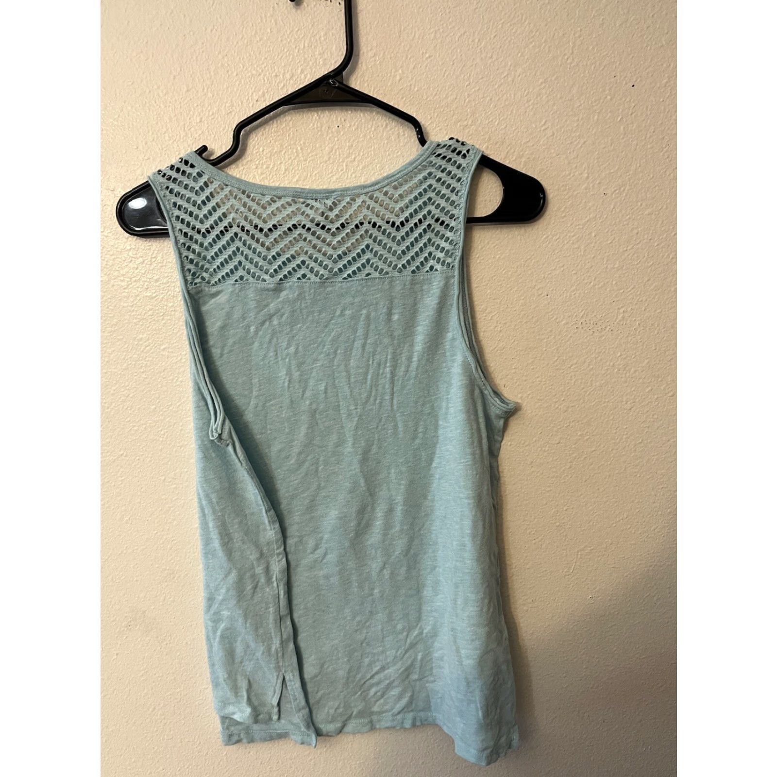 Aeropostale VINTAGE Aeropostale Tank Top Shirt Women L Blue Solid Cotton Knit Sleeveless Round Neck 90s Womens Size L / US 10 / IT 46 - 3 Thumbnail