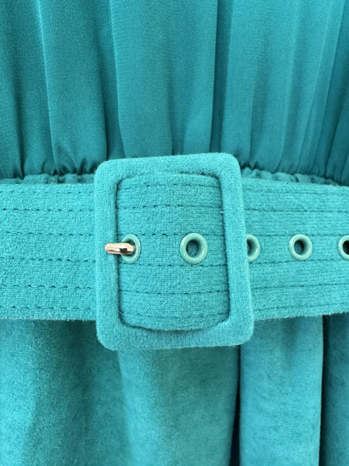 Vintage Around Town women’s M vintage 70s emerald green dress belt Size M / US 6-8 / IT 42-44 - 8 Thumbnail