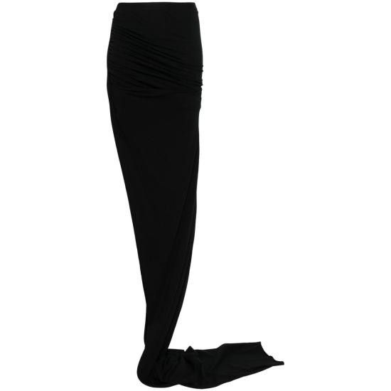 Rick Owens RICK OWENS Women Mid Skirts RP01E7366 JA 09 BLACK Size 27" / US 4 / IT 40 - 1 Thumbnail