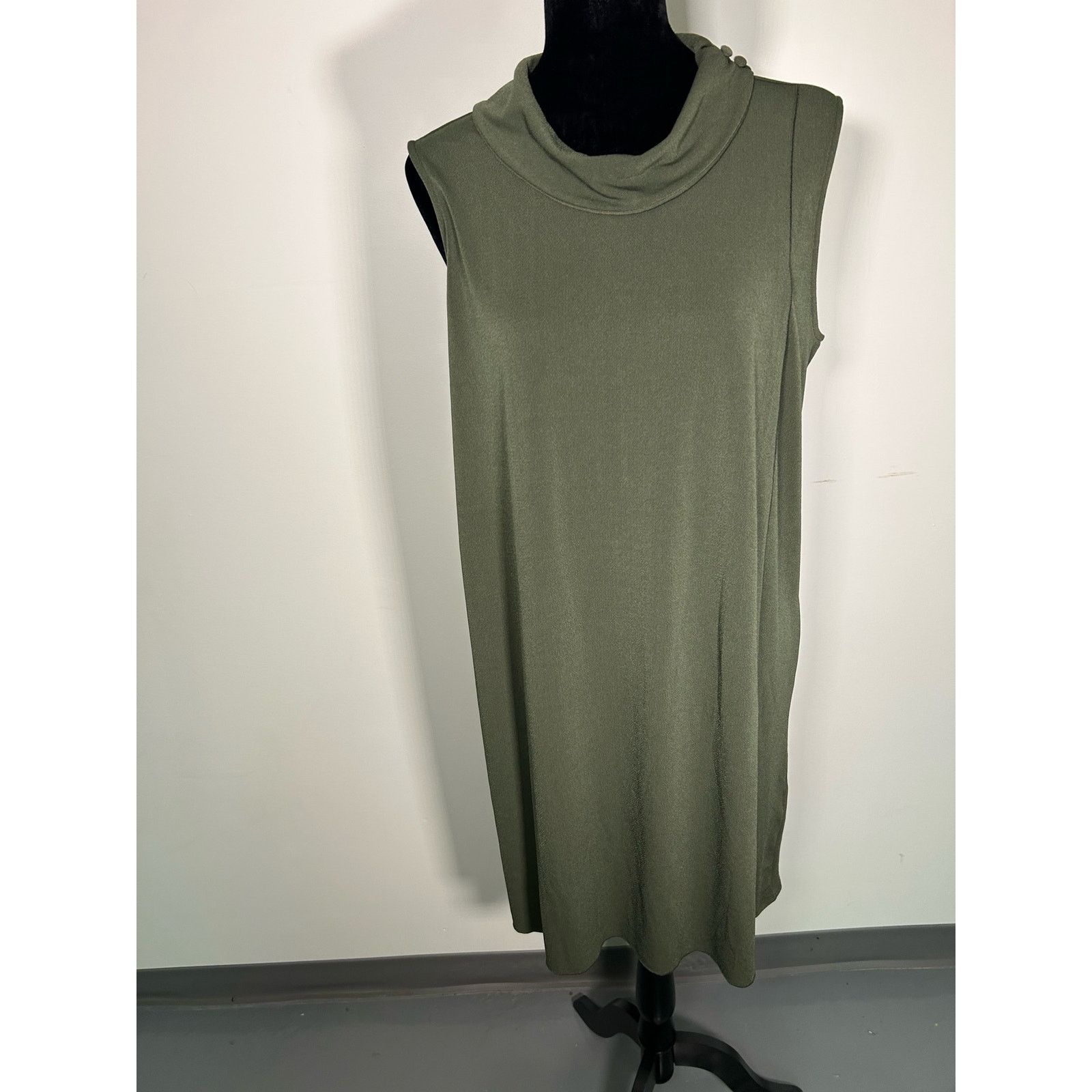 Banana Republic Banana Republic Womens Size L Olive Green Shift Dress Size L / US 10 / IT 46 - 1 Thumbnail