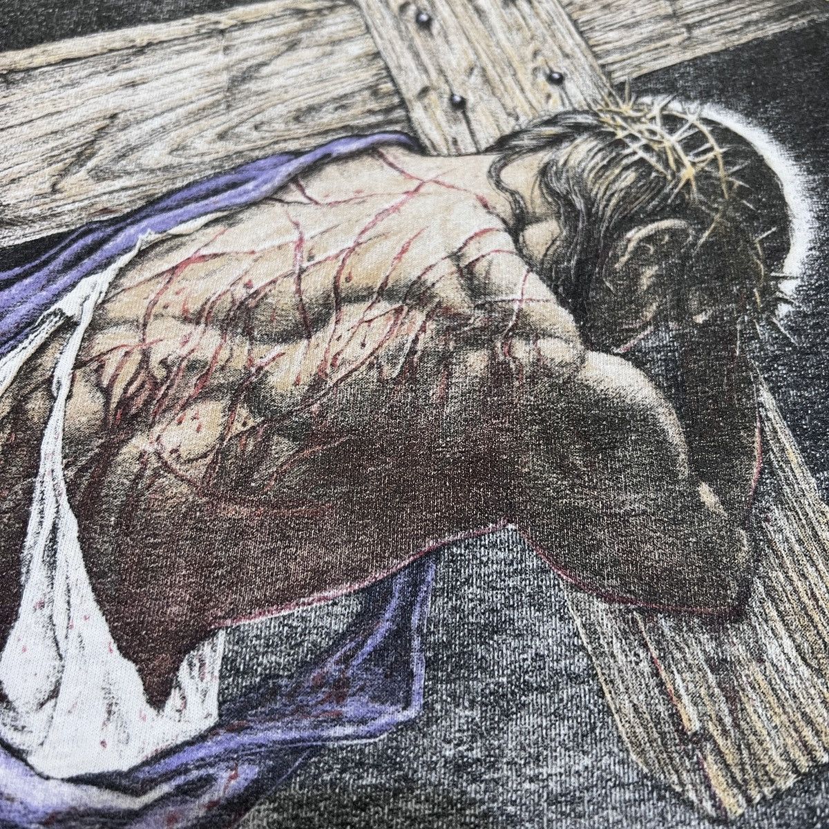 Vintage Vintage 90s Before You Turn Your Back On Jesus Tee XL Faded Size US XL / EU 56 / 4 - 6 Thumbnail