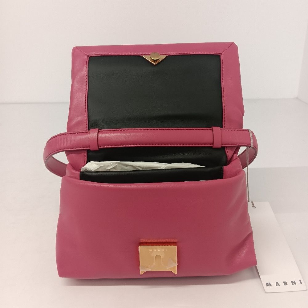 Marni Marni Women's Small Leather Prisma Crossbody Bag - Pink Size ONE SIZE - 8 Thumbnail