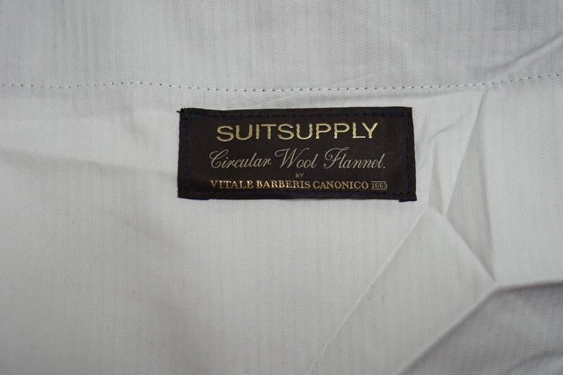 Suitsupply Men Suitsupply Blake Flat Front Trousers Flannel Wool US36 Size 36R - 6 Thumbnail