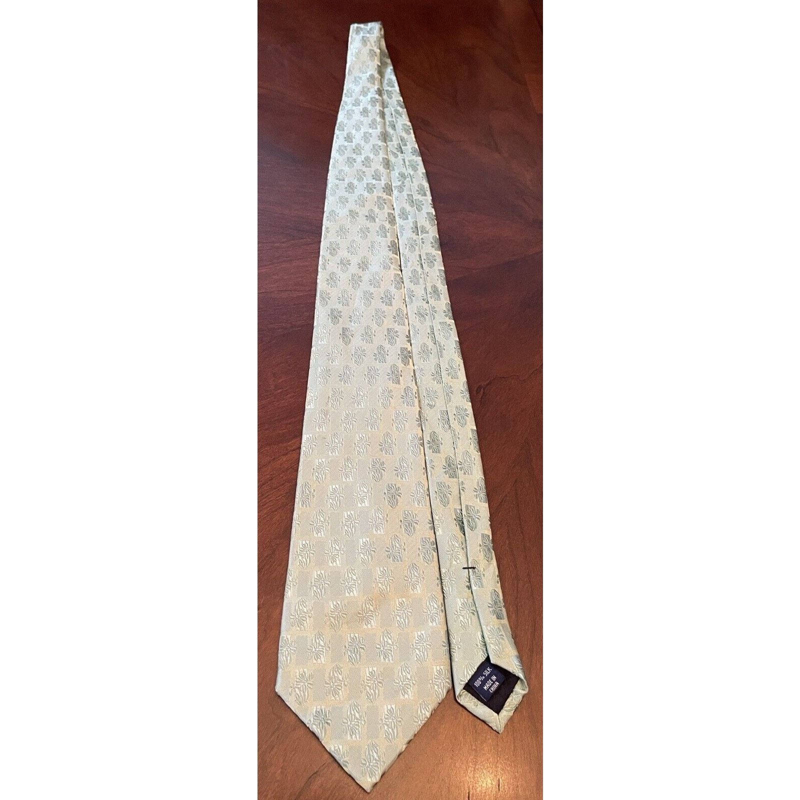Club Room Club Room Green 100% Silk Men’s Neck Tie Made In China Size ONE SIZE - 3 Thumbnail