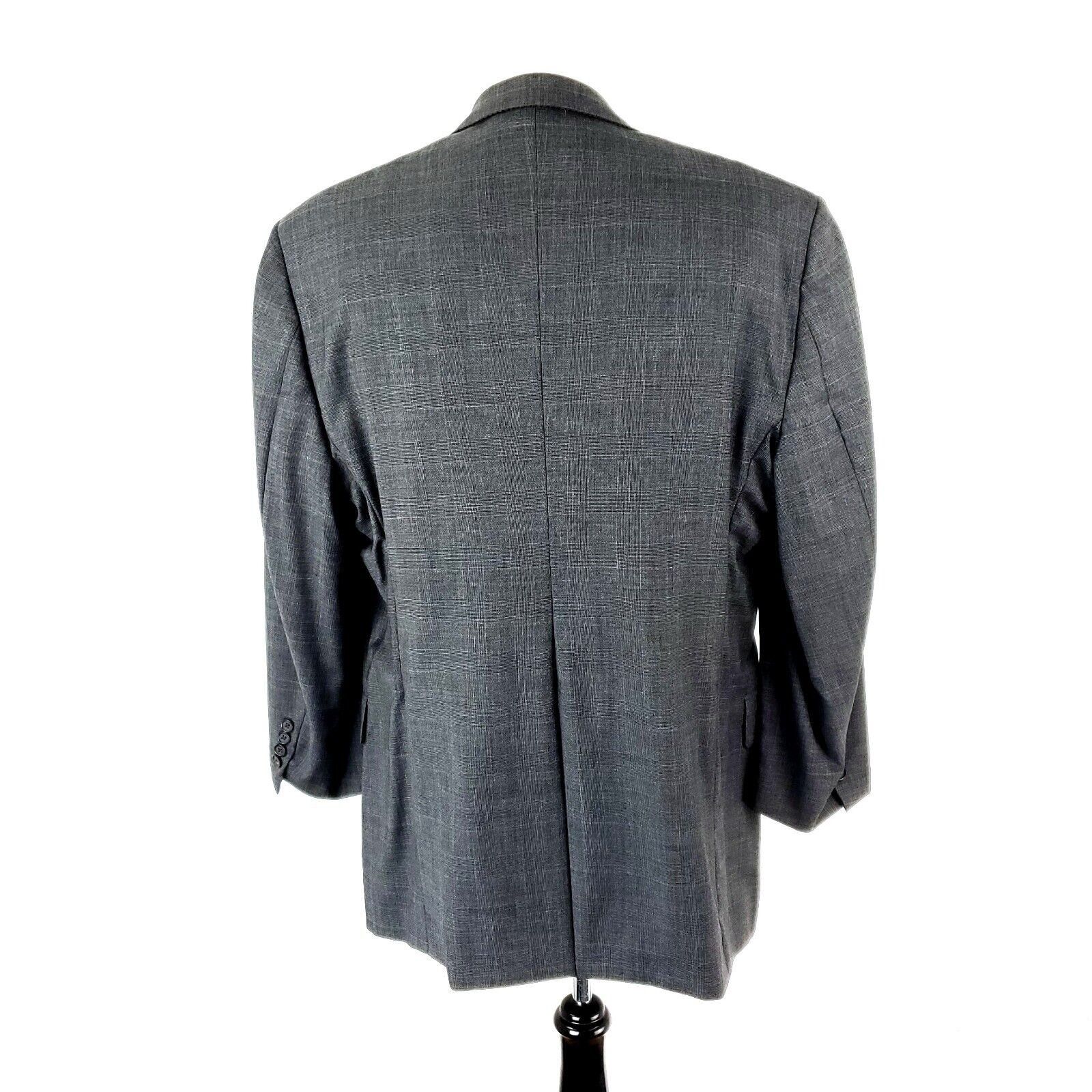 Hart Schaffner Marx Hart Schaffner Marx Wool 2 Button Blazer 42R Gray Sharkskin Size 42R - 5 Thumbnail
