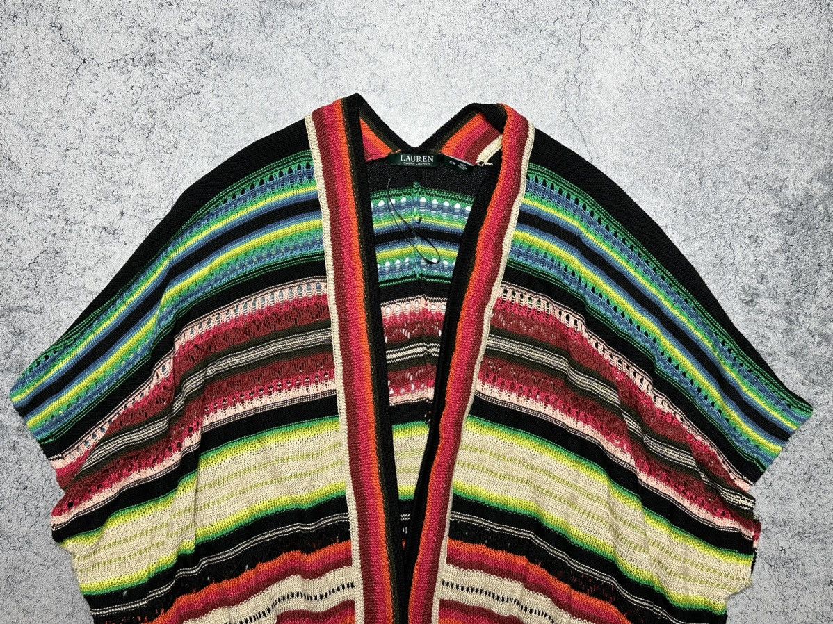 Polo Ralph Lauren Polo Ralph Lauren Striped Western Poncho Cardigan Sweater Size M / US 6-8 / IT 42-44 - 3 Thumbnail