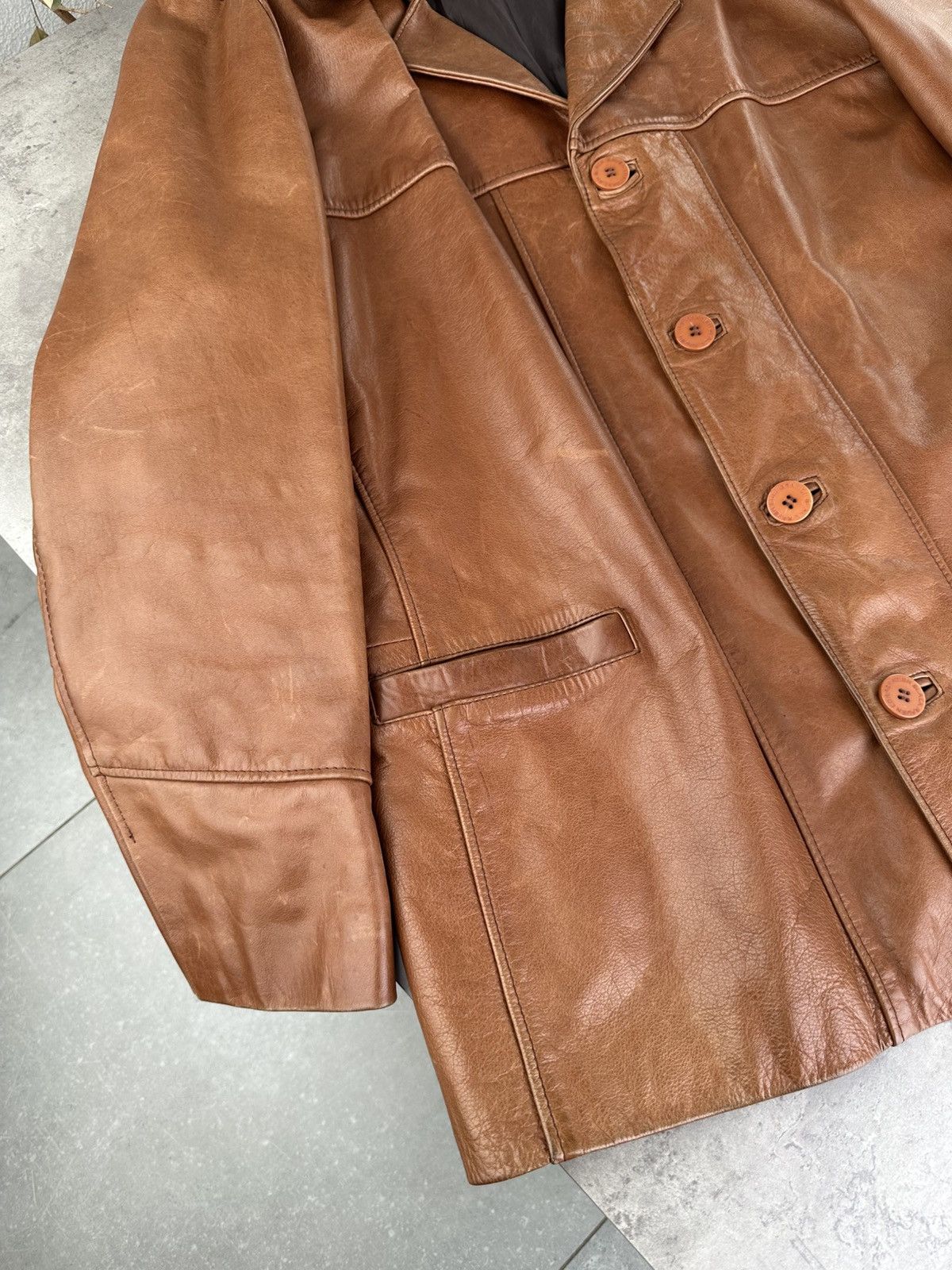 Japanese Brand Vintage Leather Jacket Size US L / EU 52-54 / 3 - 5 Thumbnail