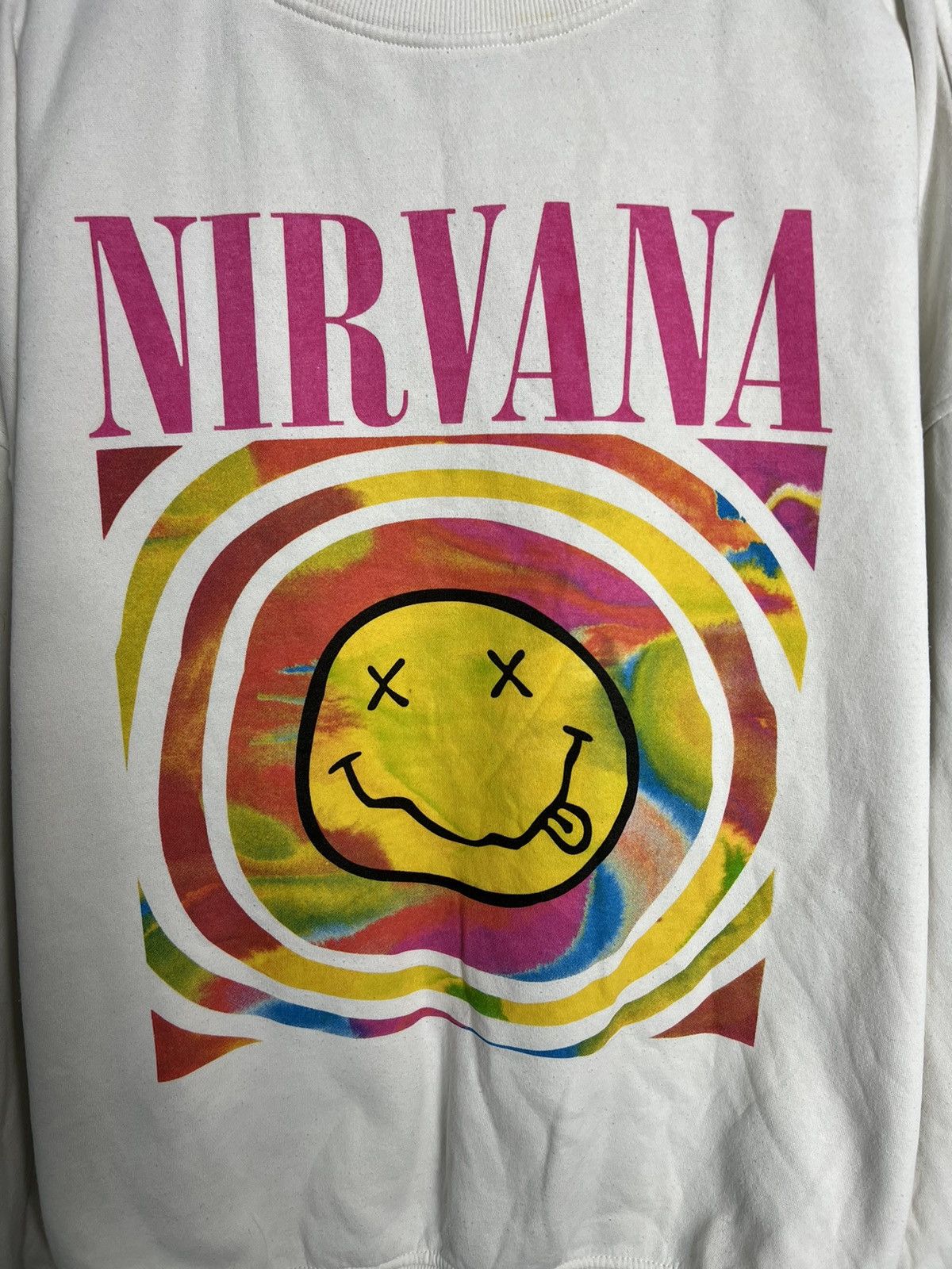 Band Tees × Nirvana × Vintage Sweatshirt Nirvana vintage 68x68 cm boxy fit 00’s 90’s Size US XL / EU 56 / 4 - 3 Thumbnail