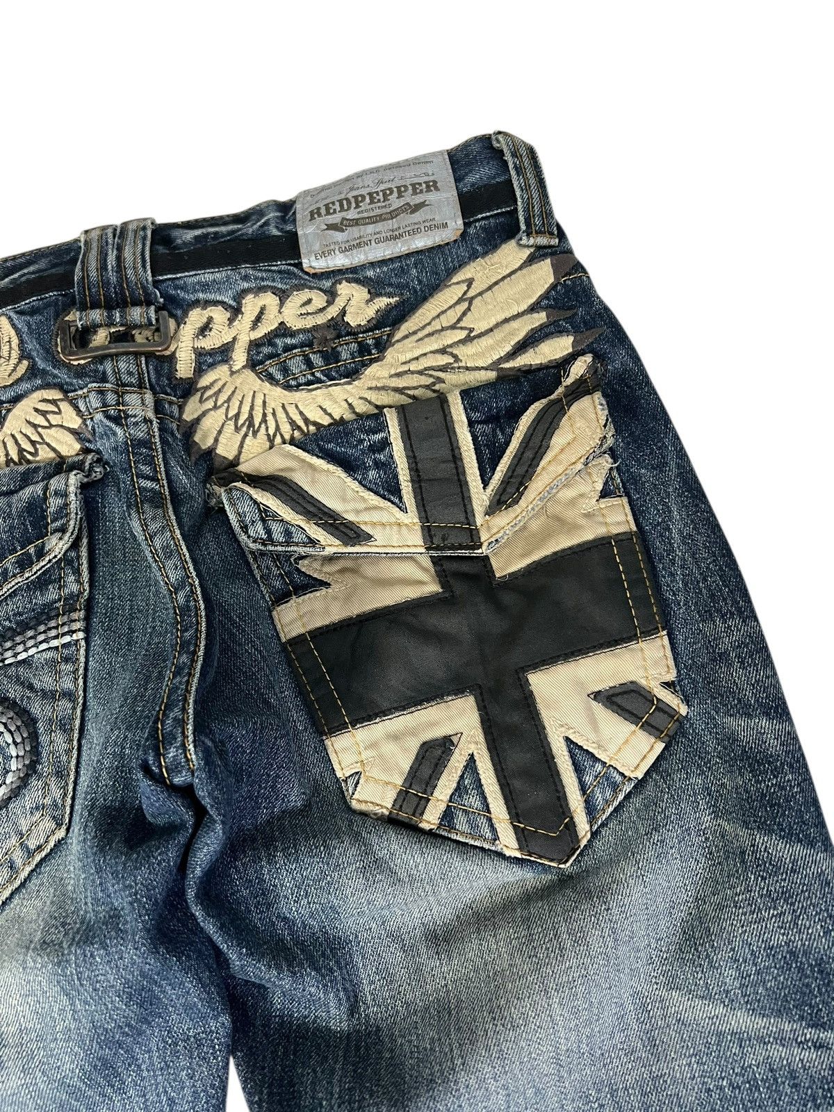 Japanese Brand Red Pepper Flare Denim Jean Size US 30 / EU 46 - 14 Thumbnail