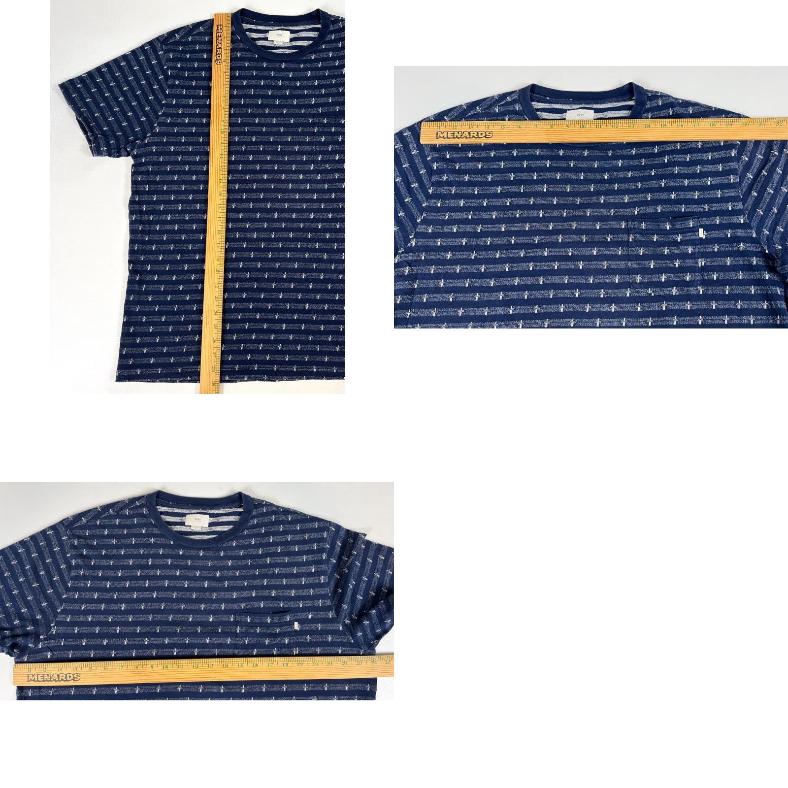 Obey OBEY Worldwide Pocket Tee Knit Men’s XL Blue Crew Neck Short Sleeve T-Shirt Art Designer Size US XL / EU 56 / 4 - 8 Thumbnail