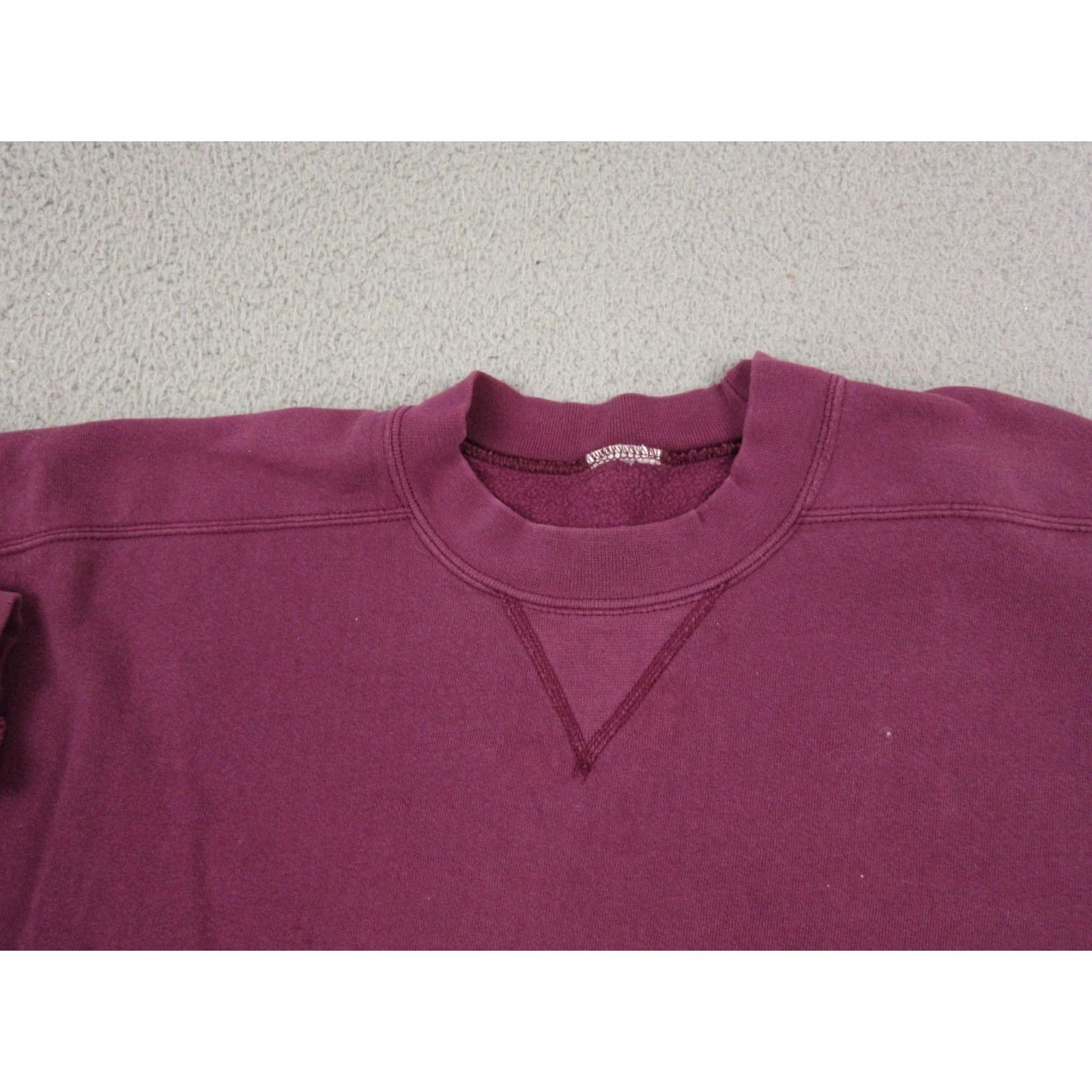 Vintage VINTAGE Sweater Womens Large Red Maroon Sweatshirt Fleece Pullover 90s Size L / US 10 / IT 46 - 2 Thumbnail