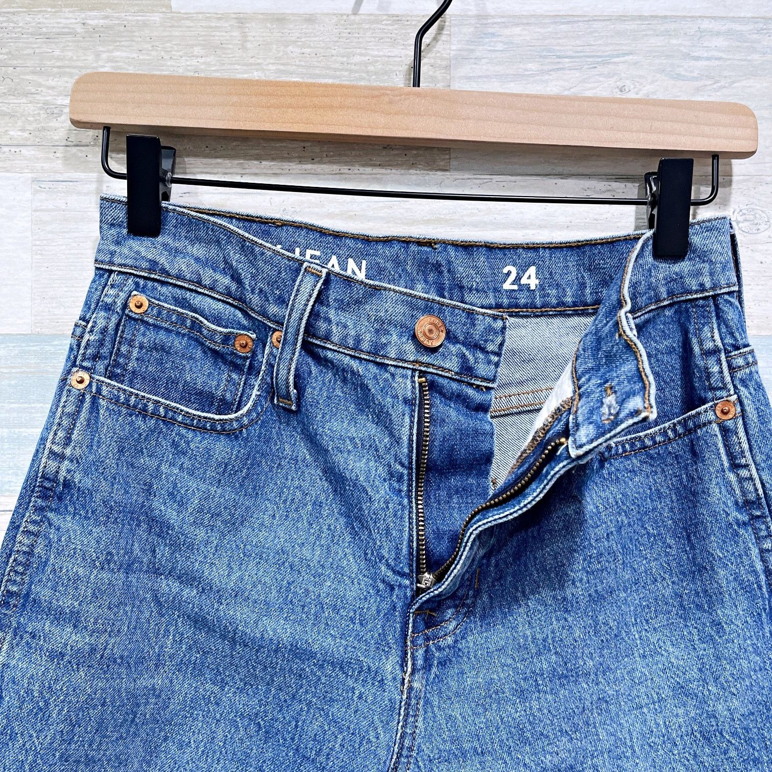 J.Crew J Crew Peggy Barrel Leg Jeans Medium Wash High Rise Women 24 Size 24" / US 00 / IT 34 - 3 Thumbnail