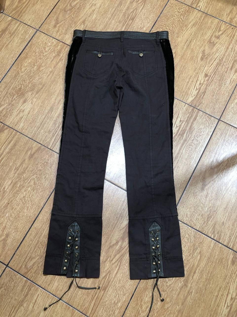 Roberto Cavalli Roberto Cavalli Women's Slim Fit Genuine Leather Pants Size 28" / US 6 / IT 42 - 19 Thumbnail