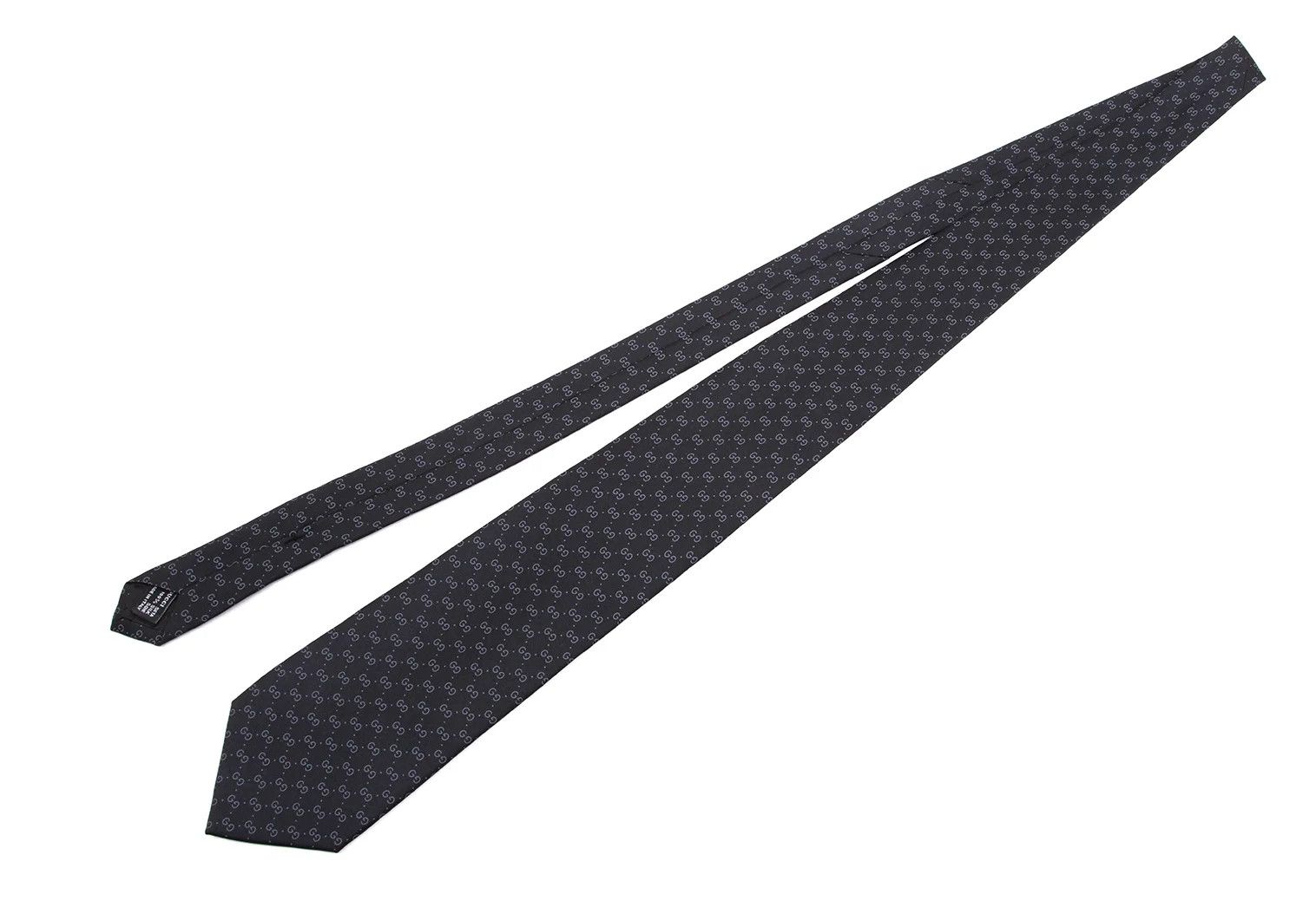 Gucci Silk GG Print Tie in Black Size ONE SIZE - 2 Thumbnail