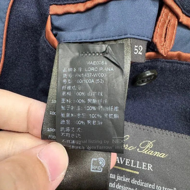 Loro Piana Loro Piana Navy Blue Hooded Jacket. Size US XL / EU 56 / 4 - 3 Thumbnail