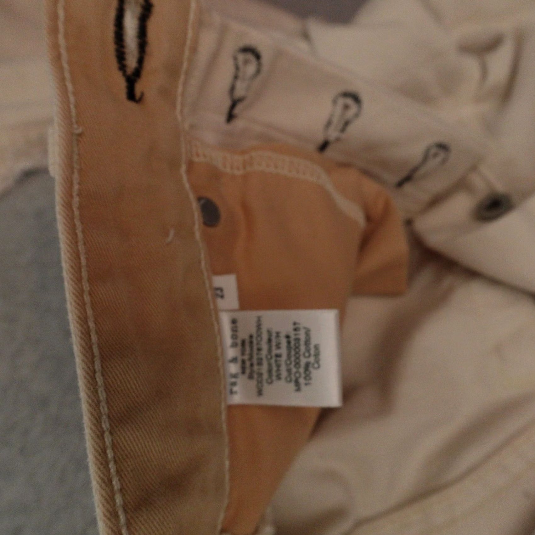 Disney Rag & Bone x Disney Cruella Jeans Womens 23 (23X26) Maya High Rise Slim Jeans Slimming Ivory 23 Womens Size 40" / US 18 - 5 Thumbnail