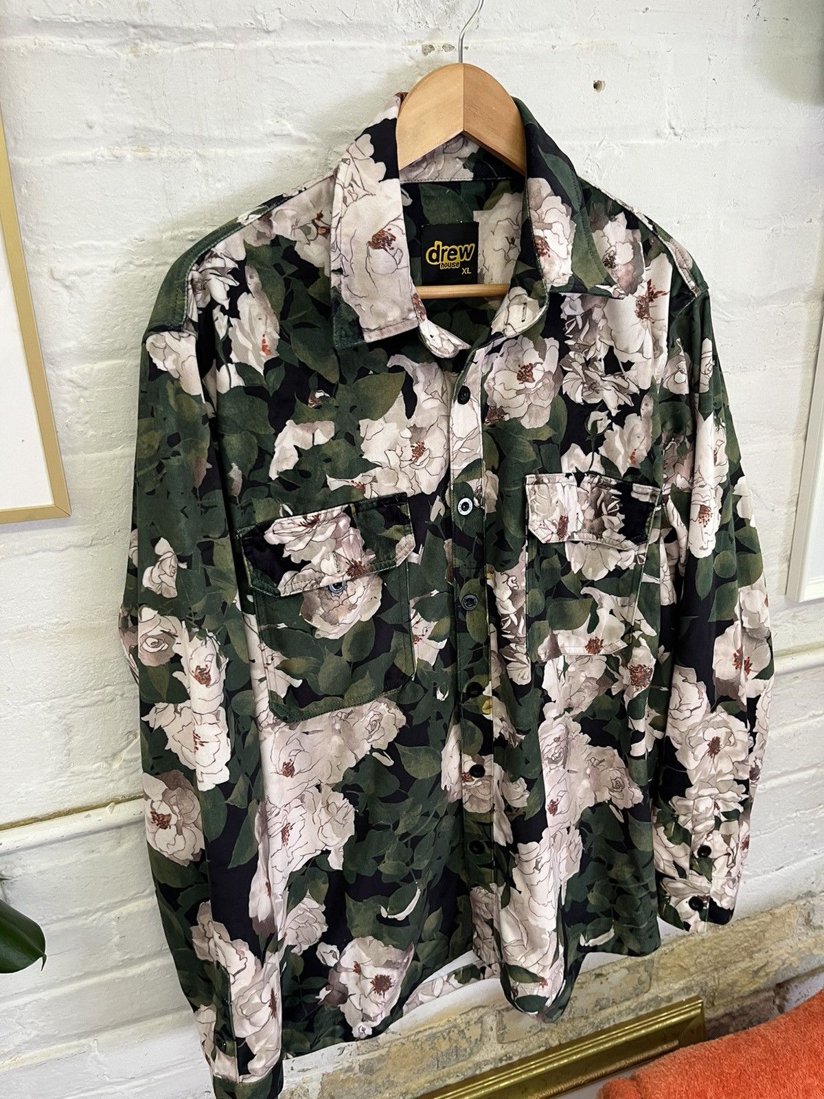 Drew House Drew House Iceberg Rose Velvet Button Up Shirt Size US XL / EU 56 / 4 - 2 Thumbnail