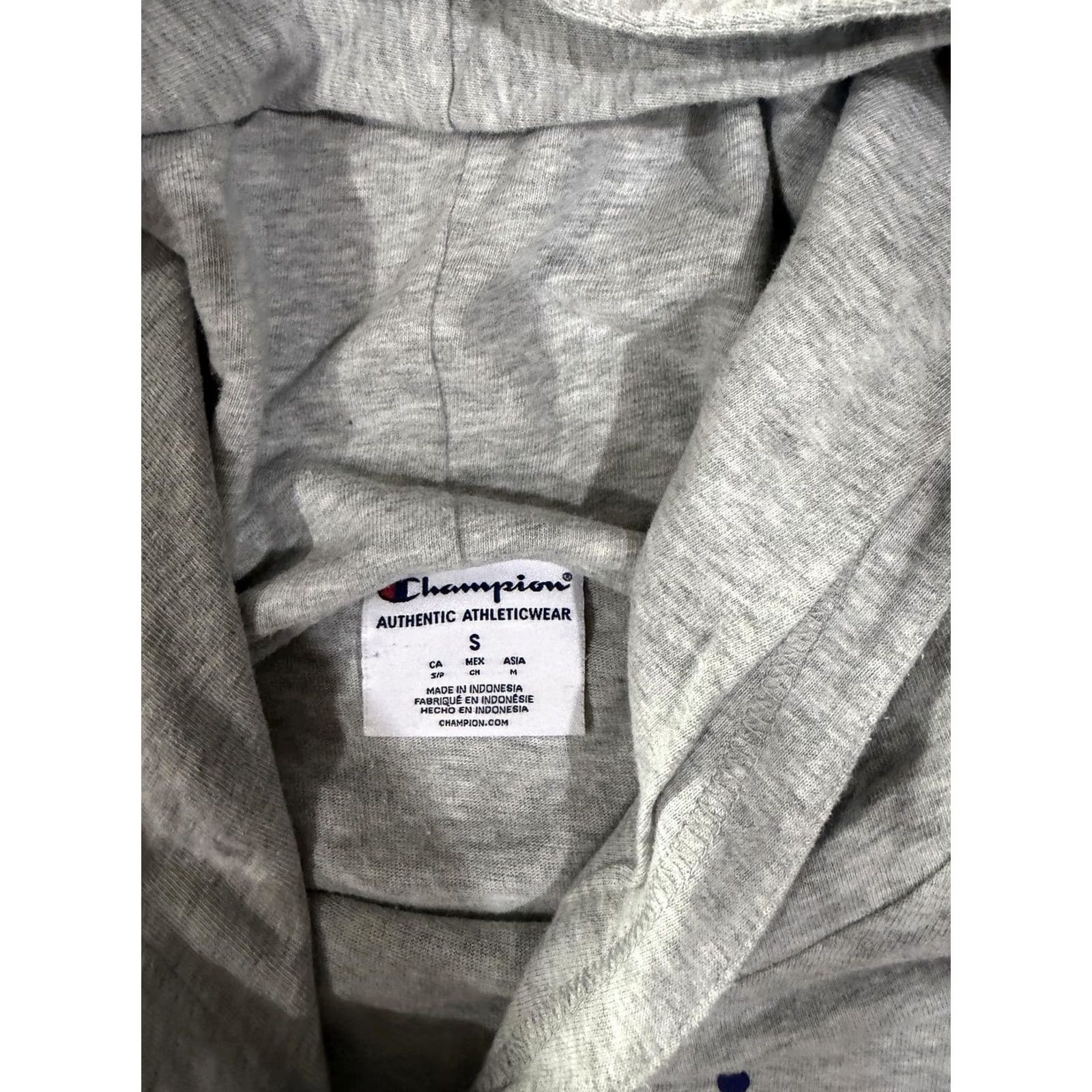 Champion Champion Hoodie Mens S Gray Lightweight Pullover Kangaroo Pocket Logo Size US S / EU 44-46 / 1 - 5 Thumbnail