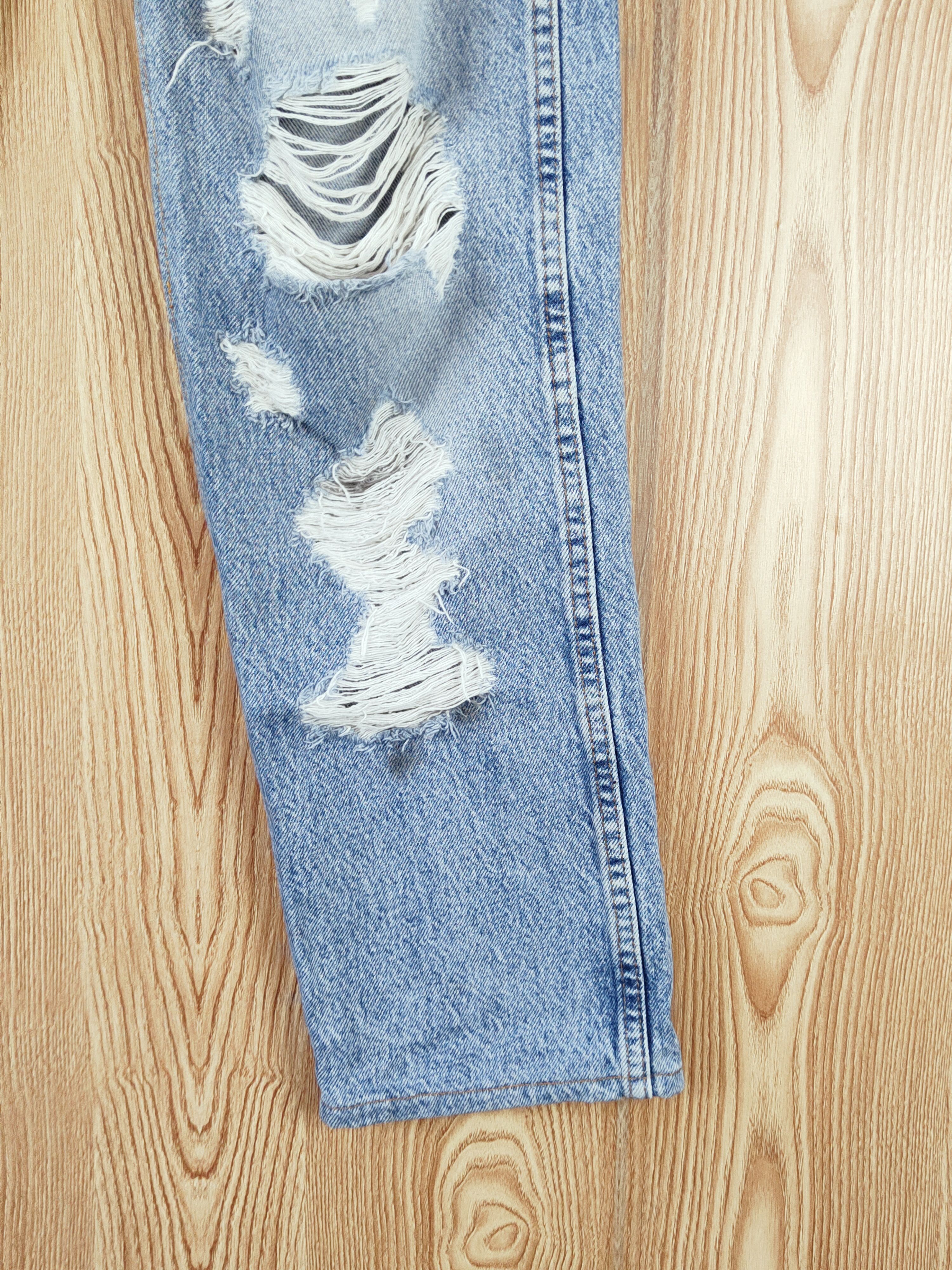 Japanese Brand Japanese Brand Blue Distressed Ripped Jeans #W801 Size US 32 / EU 48 - 6 Thumbnail