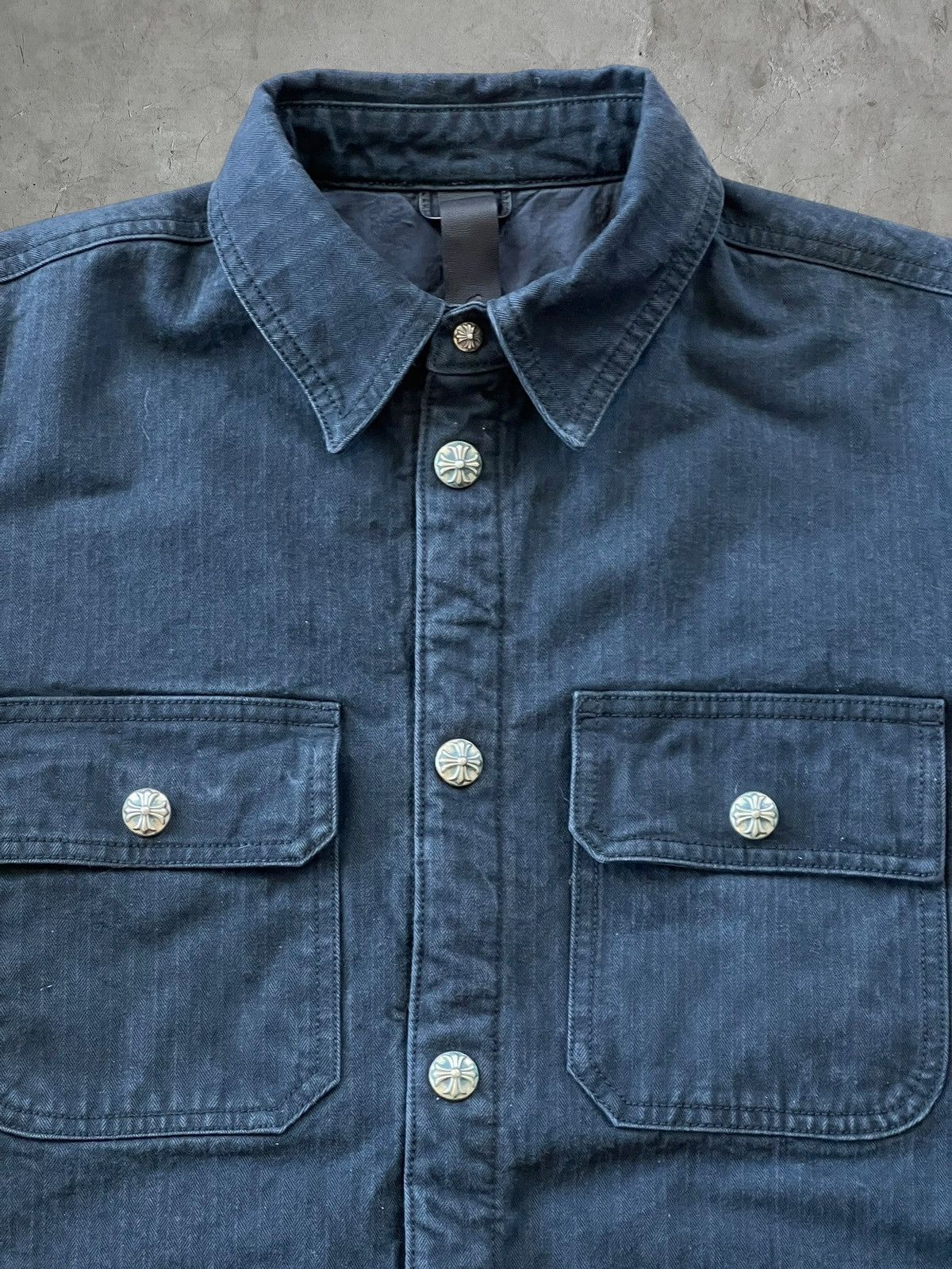 Chrome Hearts Chrome Hearts Quilt Lined WorkDog Denim Jacket Size US L / EU 52-54 / 3 - 5 Thumbnail