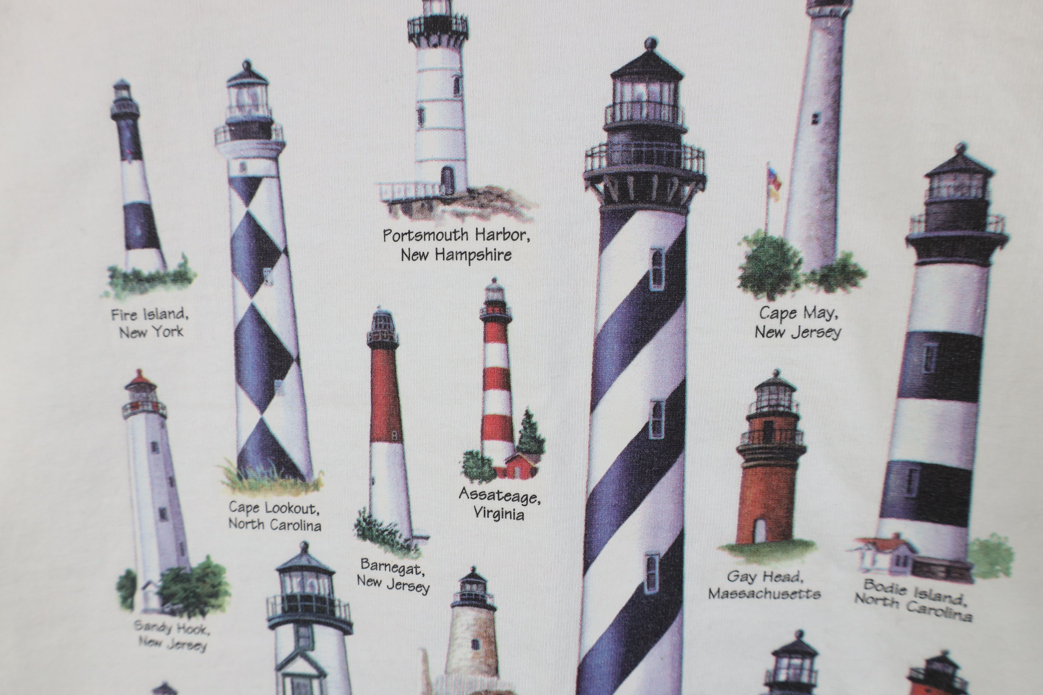 Vintage Vintage 90s Lights Bar Harbor Maine Lighthouse T-Shirt Size M / US 6-8 / IT 42-44 - 5 Thumbnail