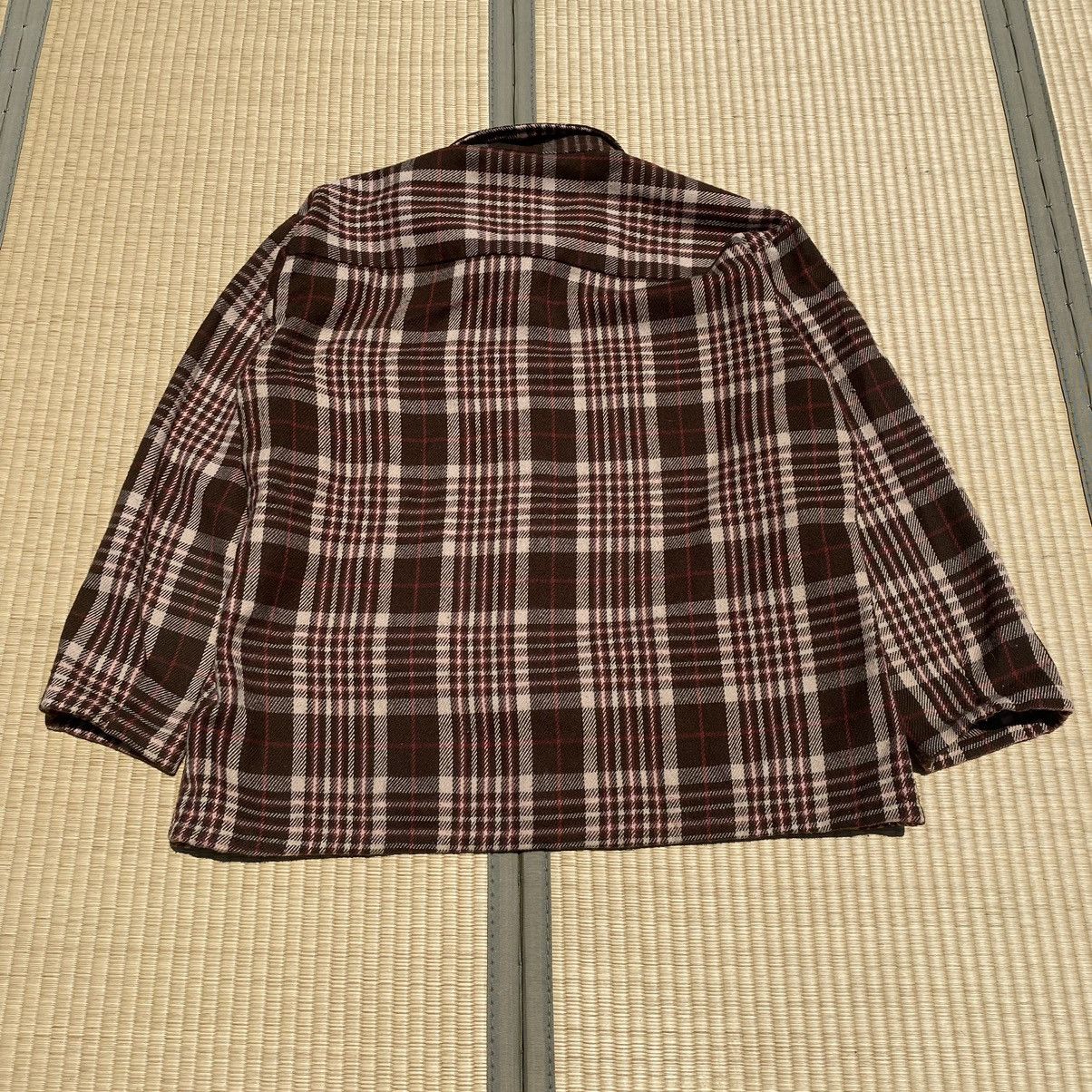 Japanese Brand Vtg 70s Chocolate Brown Plaid Tartan Flannel Rockabilly Boho Size US L / EU 52-54 / 3 - 6 Thumbnail