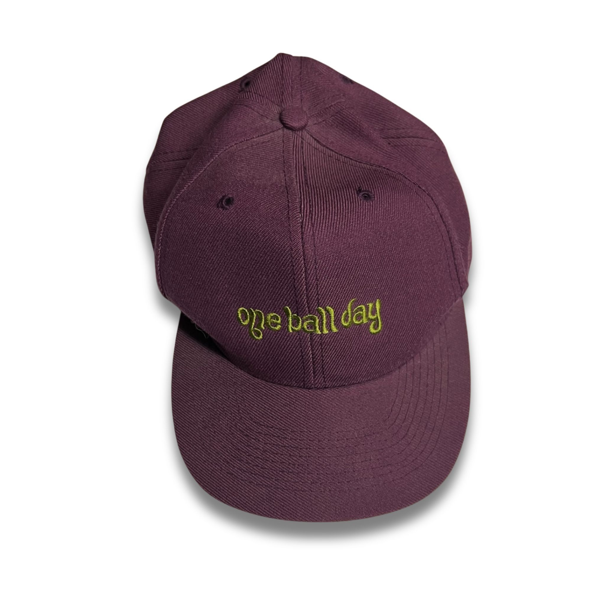 Otto Otto "One Ball Day" Cap Embroidered Purple Baseball Hat Adju Size ONE SIZE - 3 Thumbnail