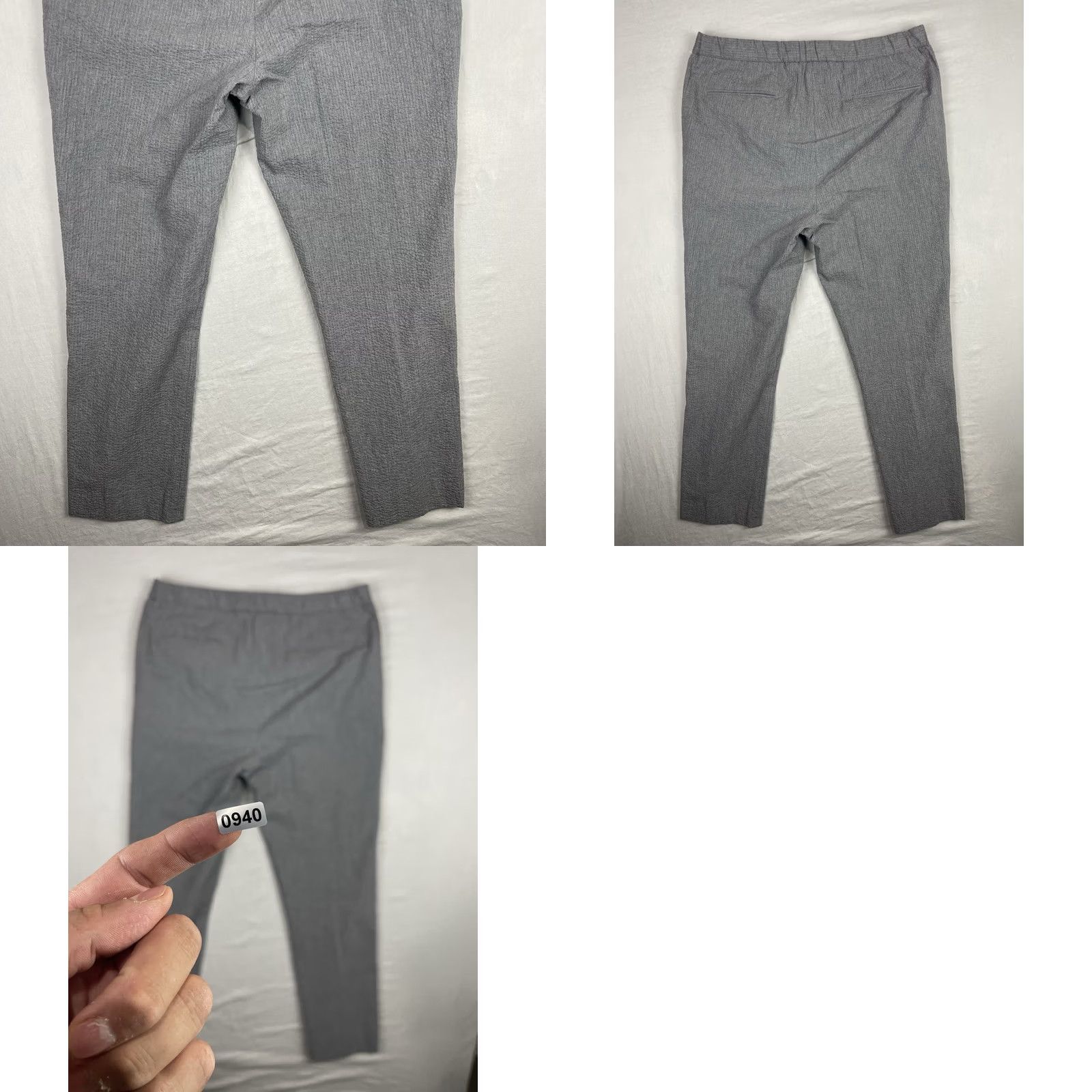 Vintage Nominee Pants Men 34 fits 34x30 Seersucker Casual Designer Slacks Pleated Gray Size US 34 / EU 50 - 9 Thumbnail