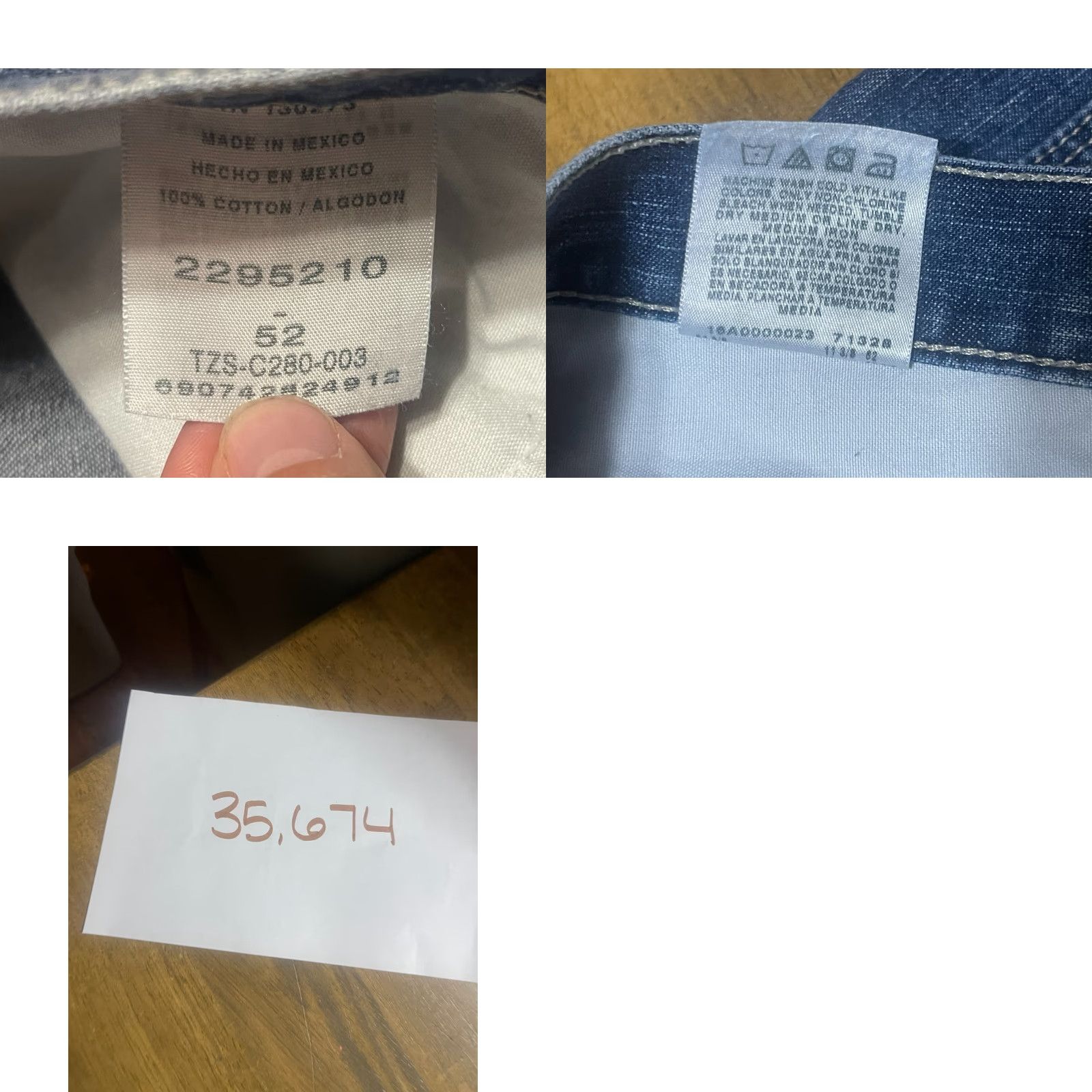 Lee Lee Shorts Mens Bermuda Casual Denim Blue 52 Pockets Big & Tall Regular Size 52 Men’s Size US 36 / EU 52 - 8 Thumbnail
