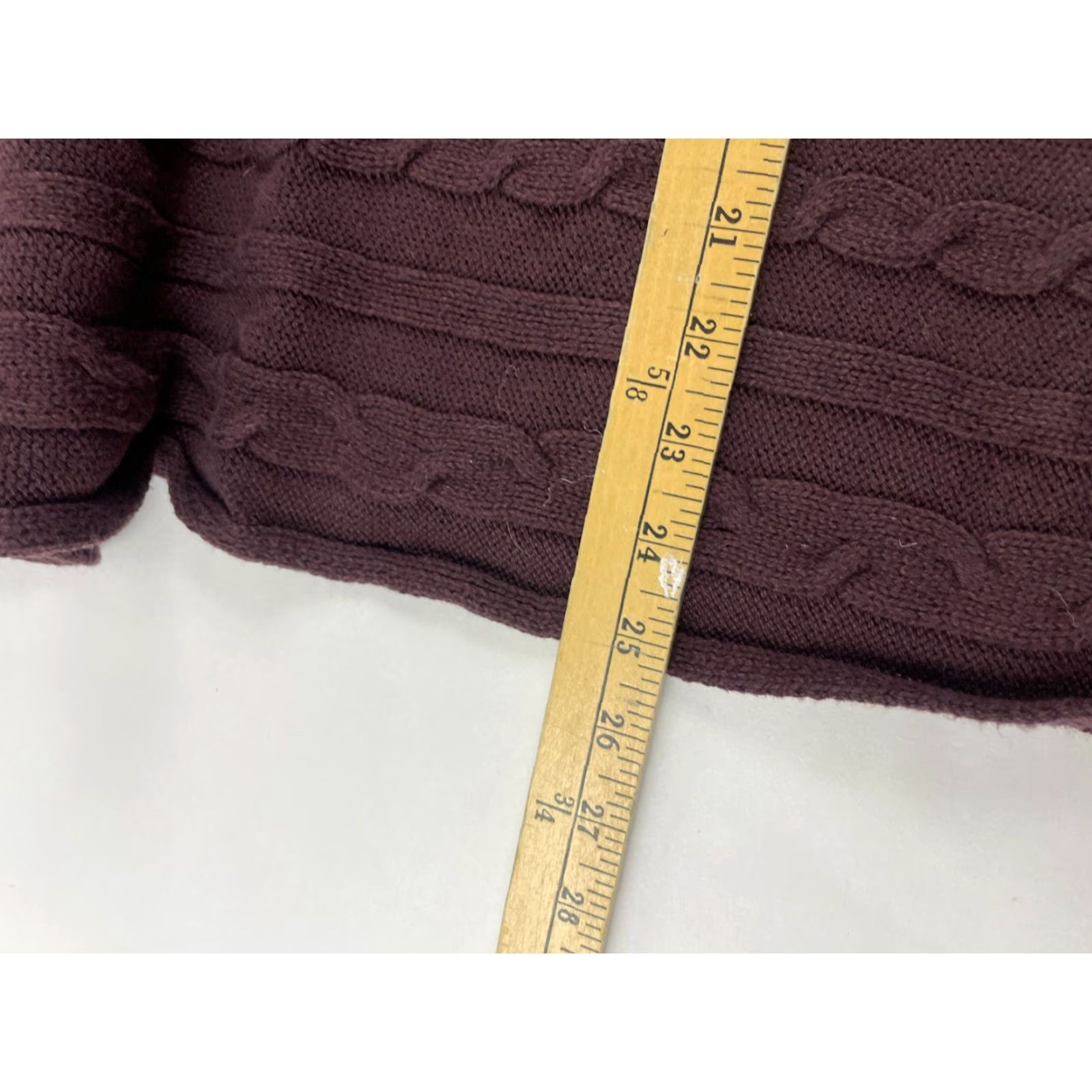Old Navy Old Navy Sweater Women Pullover Cable-Knit Faux Poncho Dark Purple M-L, Purple, Regular, Knit, Sweater, Pullover, Women, Vintage: No Size M / US 6-8 / IT 42-44 - 5 Thumbnail