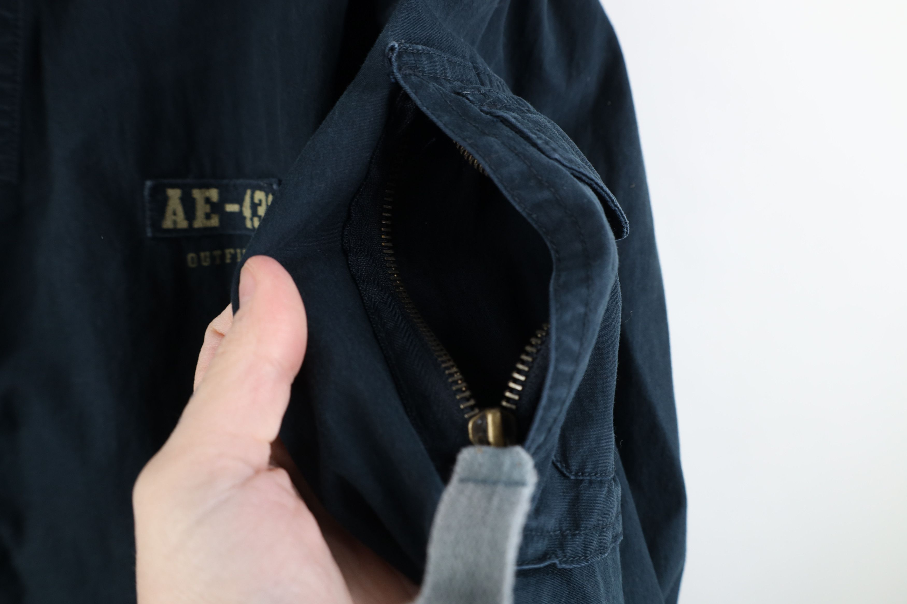 American Eagle Outfitters Vintage Y2K American Eagle Outfitters Military Hooded Jacket Size US L / EU 52-54 / 3 - 6 Thumbnail