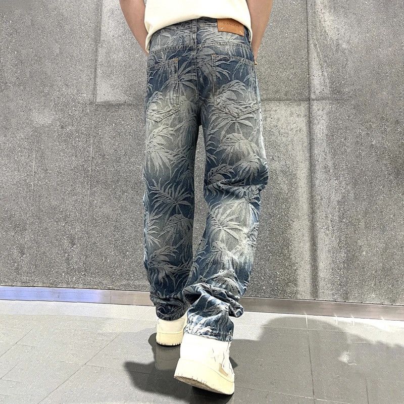 Denime × Vintage Graphic Jeans Straight Leg Baggy Denim Outwear Loosen Fit Size US 36 / EU 52 - 5 Thumbnail