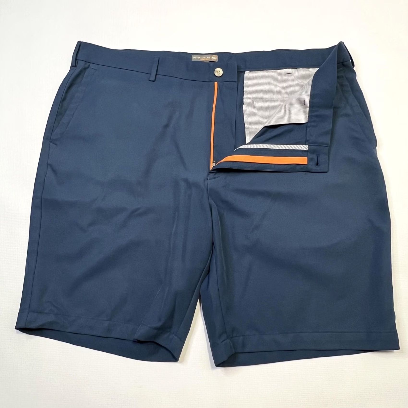 Peter Millar Peter Millar Crown Sport Shorts Mens 40 Blue Chino Golf Lightweight Breathable Moisture-Wicking Quick Dry Flat Front Regular Inseam 9in Pockets Size US 40 / EU 56 - 5 Thumbnail