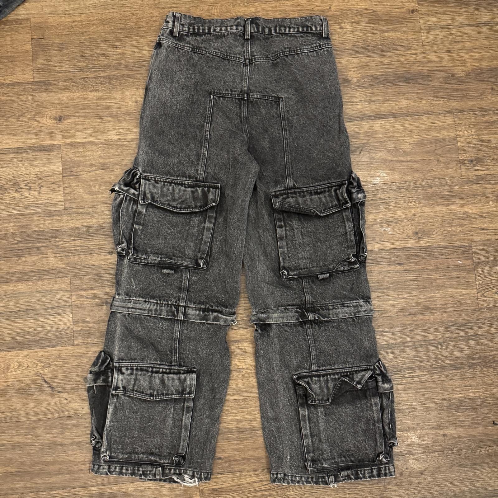 Reckless Scholars Reckless Scholars Jeans - Stonewash Zipknee Cargo Pants Size US 32 / EU 48 - 3 Thumbnail